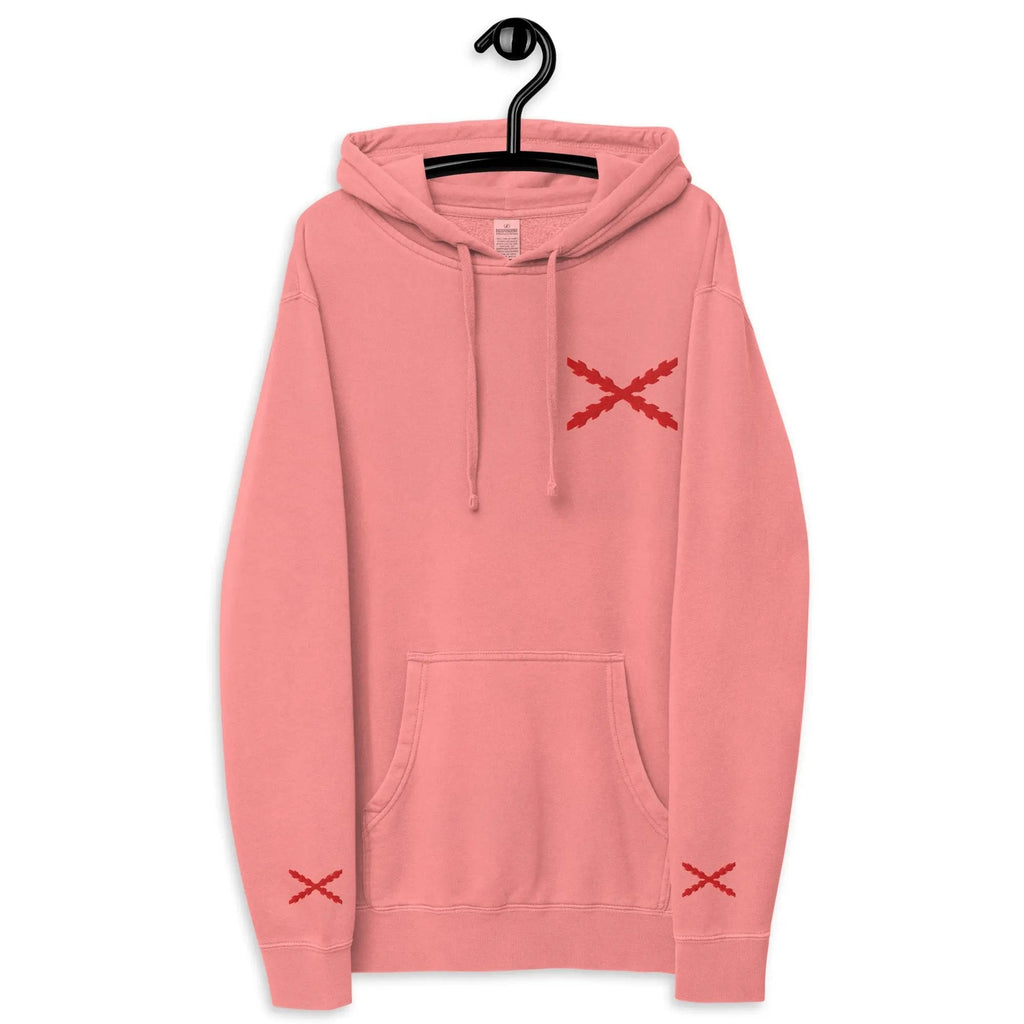 Comprar Sudadera con capucha teñida unisex Cruz de Borgoña La Flamenca de Borgoña Bandera España