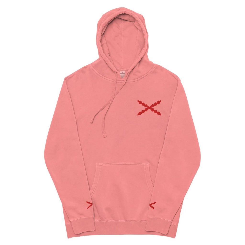 Comprar Sudadera con capucha teñida unisex Cruz de Borgoña La Flamenca de Borgoña Bandera España
