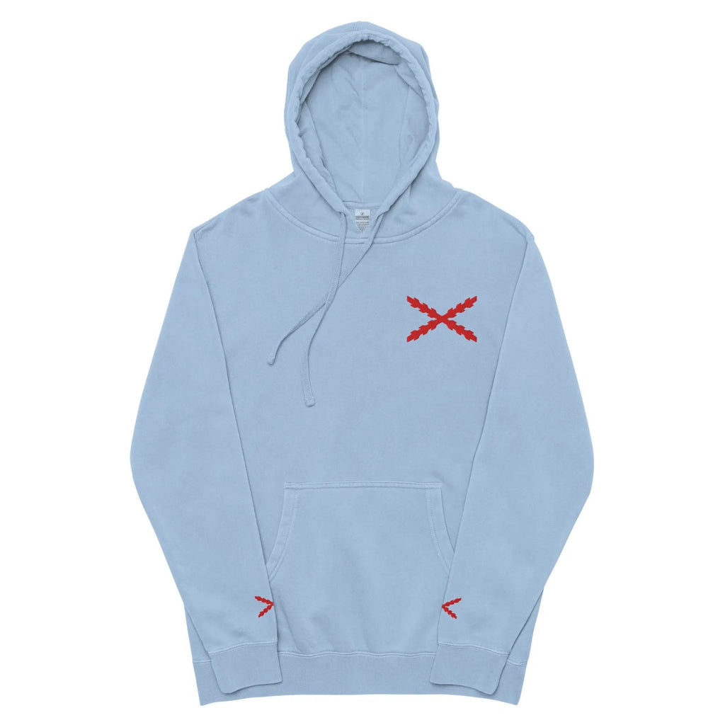 Comprar Sudadera con capucha teñida unisex Cruz de Borgoña La Flamenca de Borgoña Bandera España