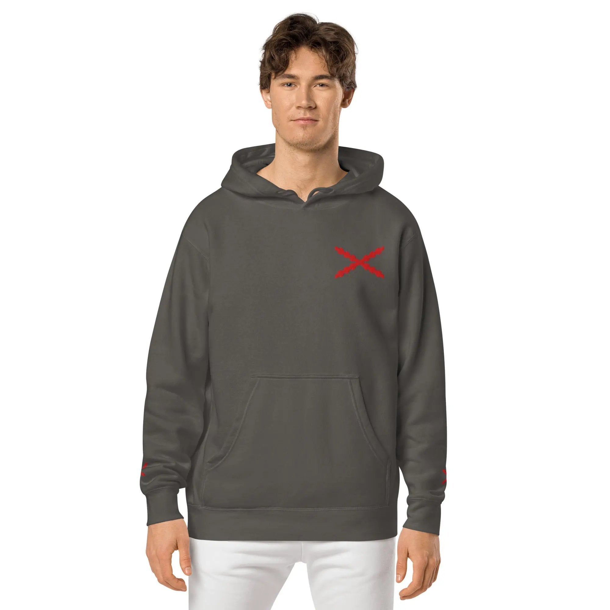 Comprar Sudadera con capucha teñida unisex Cruz de Borgoña La Flamenca de Borgoña Bandera España
