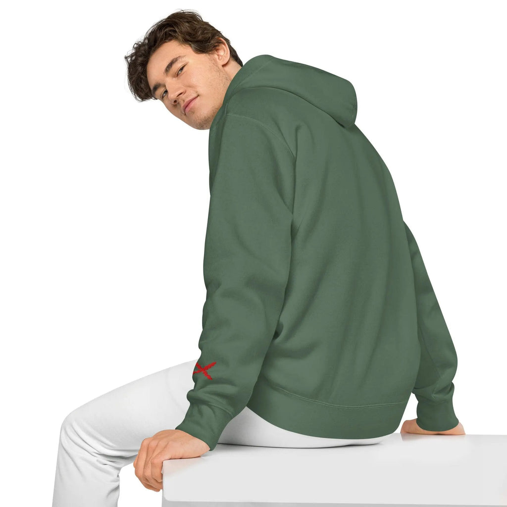 Comprar Sudadera con capucha teñida unisex Cruz de Borgoña La Flamenca de Borgoña Bandera España