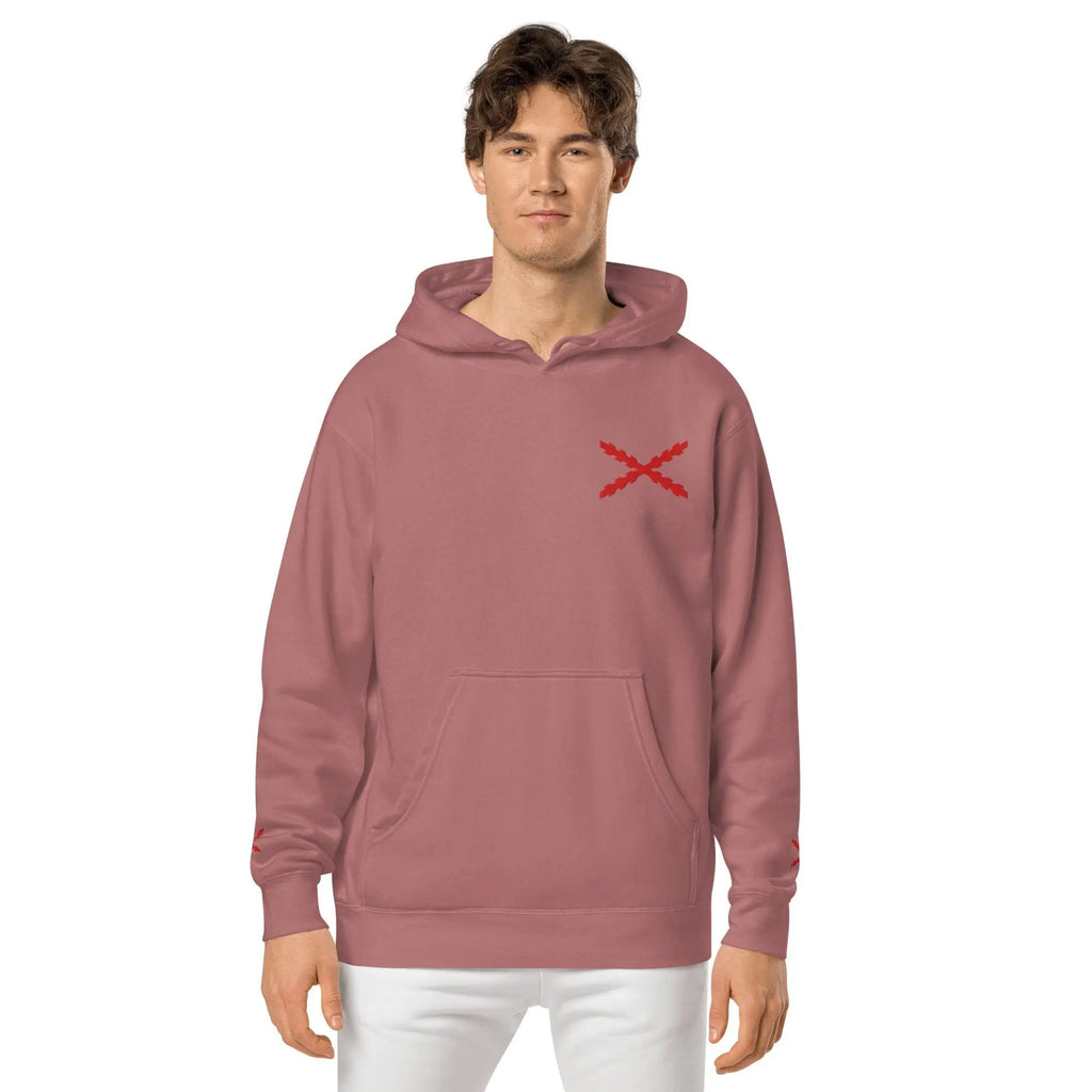 Comprar Sudadera con capucha teñida unisex Cruz de Borgoña La Flamenca de Borgoña Bandera España