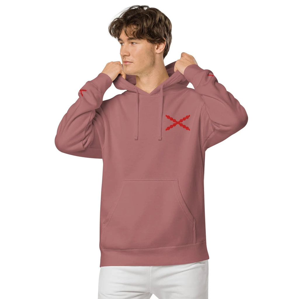 Comprar Sudadera con capucha teñida unisex Cruz de Borgoña La Flamenca de Borgoña Bandera España
