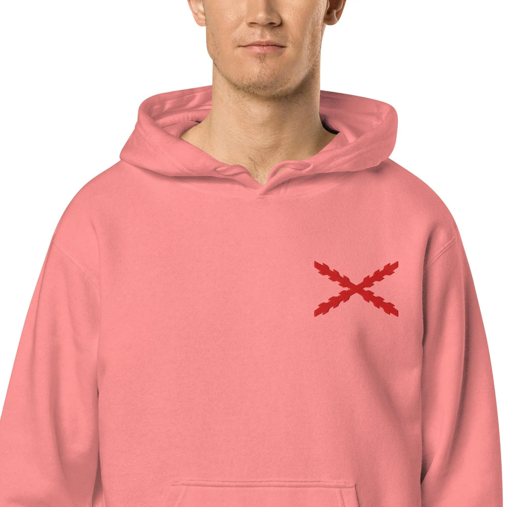 Comprar Sudadera con capucha teñida unisex Cruz de Borgoña La Flamenca de Borgoña Bandera España