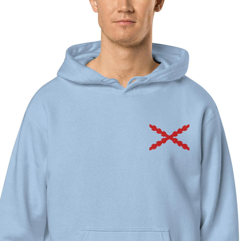 Comprar Sudadera con capucha teñida unisex Cruz de Borgoña La Flamenca de Borgoña Bandera España