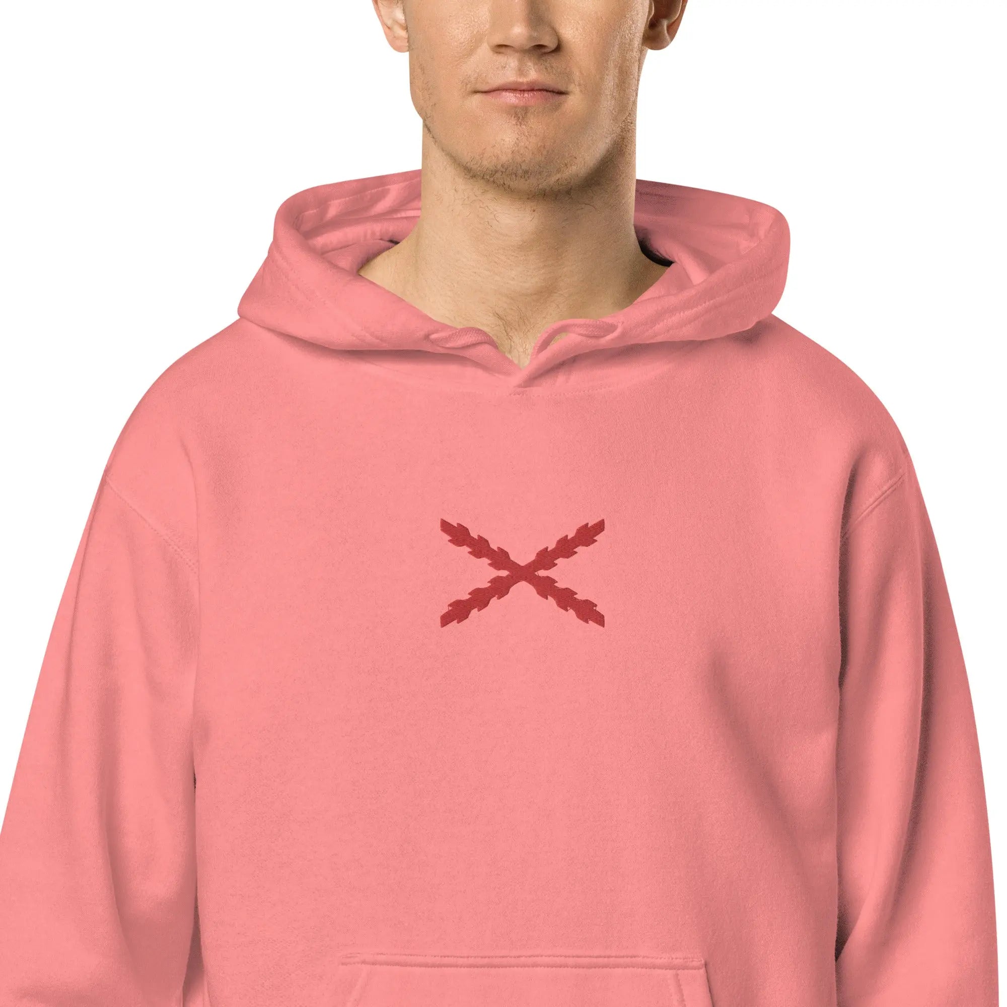 Comprar Sudadera Cruz de Borgoña con capucha unisex Bandera España La Flamenca de Borgoña Patricia Muñoz VOX