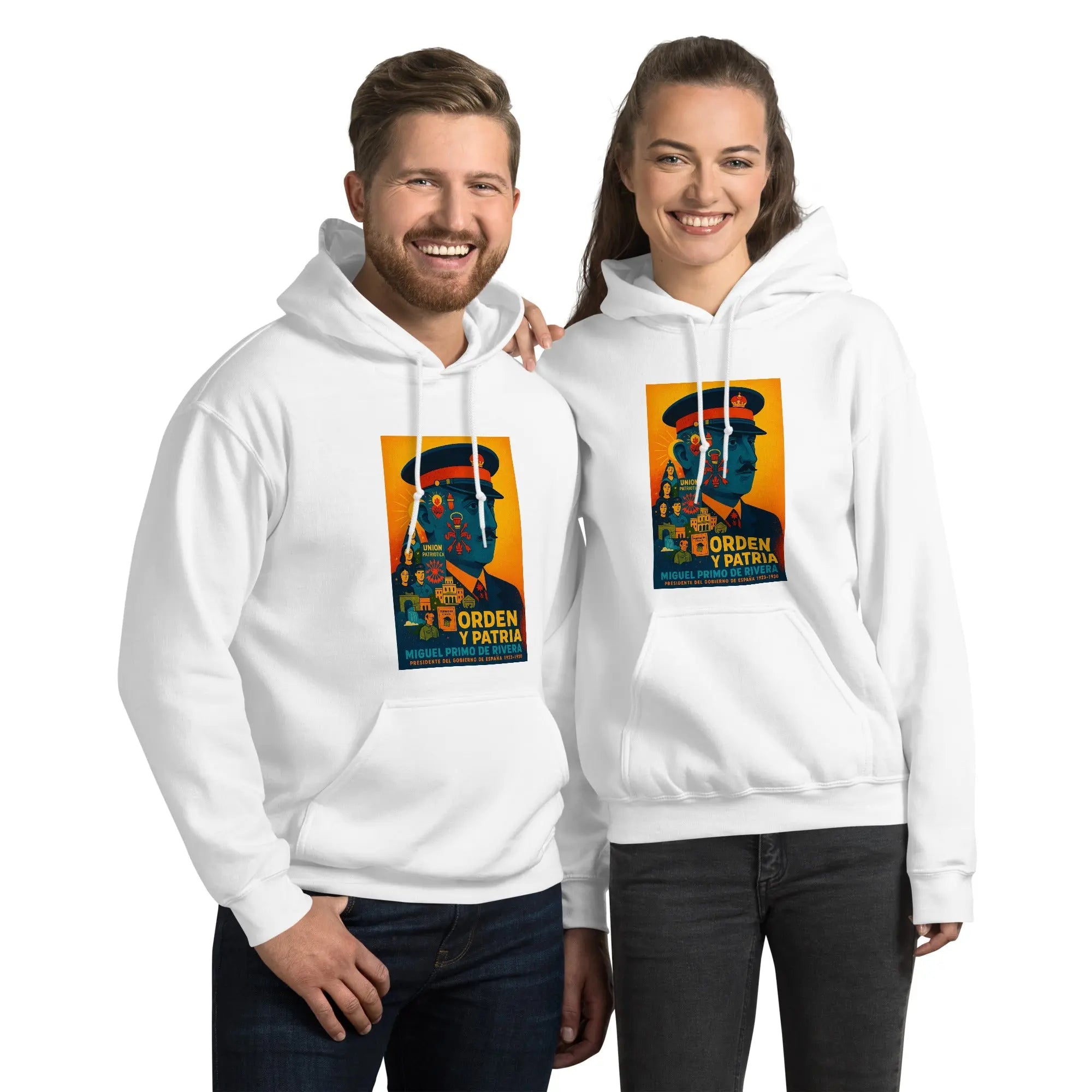 Comprar Sudadera con capucha unisex La Flamenca de Borgoña, Bandera de España, Cruz de Borgoña, Patricia Muñoz, VOX
