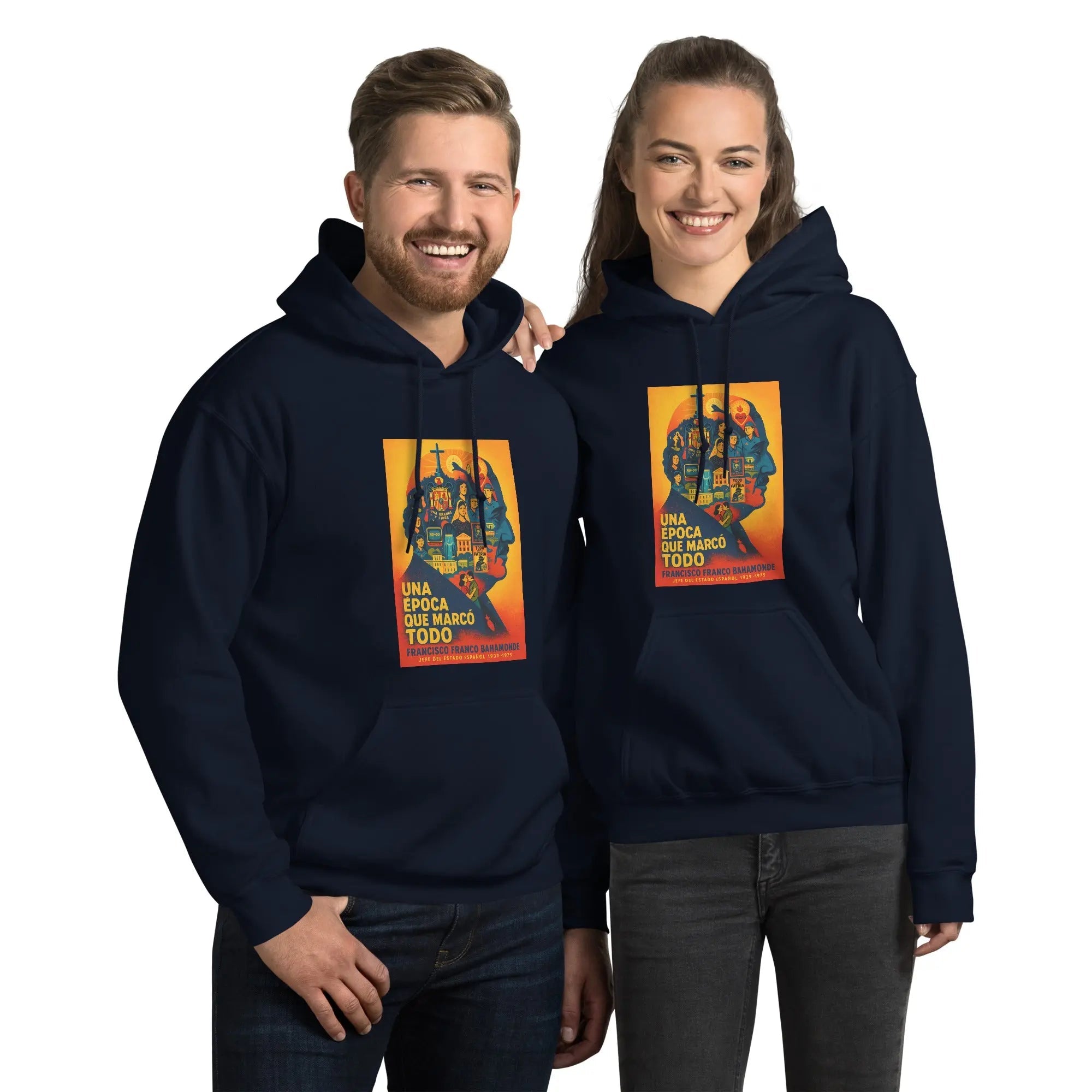 Comprar Sudadera con capucha unisex La Flamenca de Borgoña, Bandera de España, Cruz de Borgoña, Patricia Muñoz, VOX