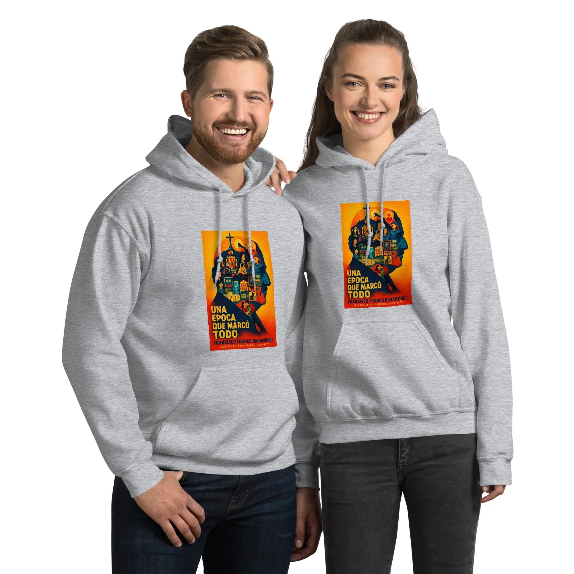 Comprar Sudadera con capucha unisex La Flamenca de Borgoña, Bandera de España, Cruz de Borgoña, Patricia Muñoz, VOX