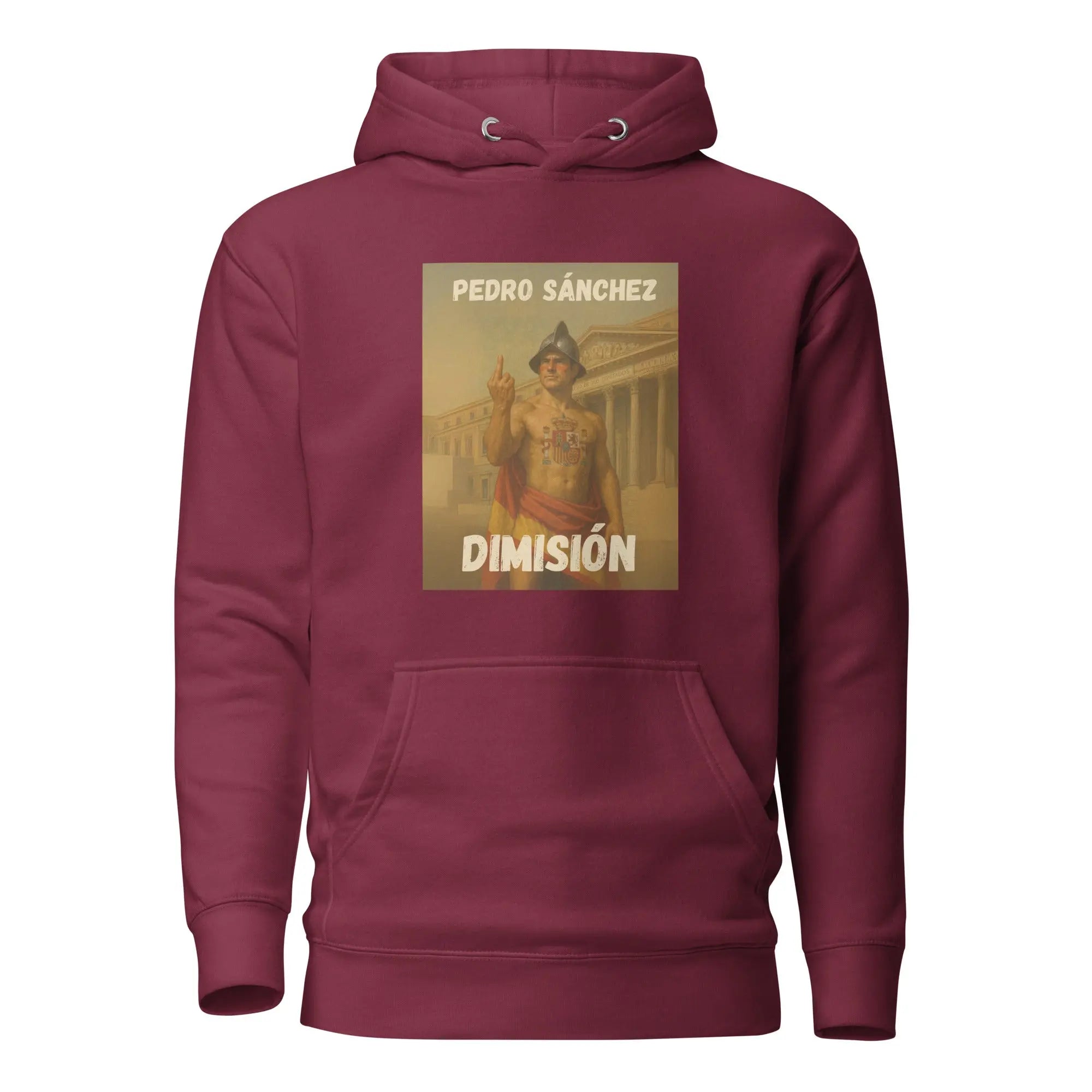 Comprar Sudadera con capucha unisex La Flamenca de Borgoña, Bandera de España, Cruz de Borgoña, Patricia Muñoz, VOX