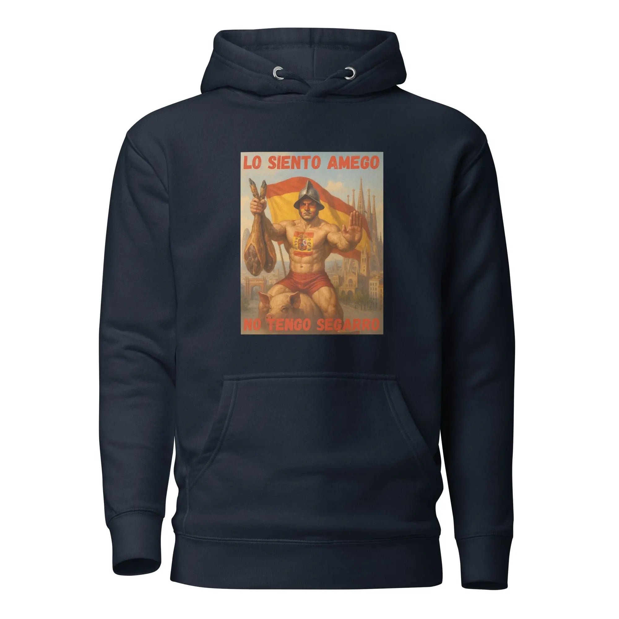 Comprar Sudadera con capucha unisex La Flamenca de Borgoña, Bandera de España, Cruz de Borgoña, Patricia Muñoz, VOX