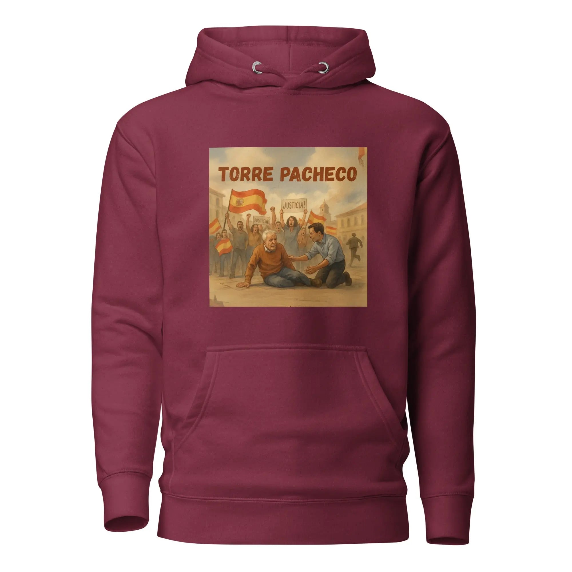 Comprar Sudadera con capucha unisex La Flamenca de Borgoña, Bandera de España, Cruz de Borgoña, Patricia Muñoz, VOX
