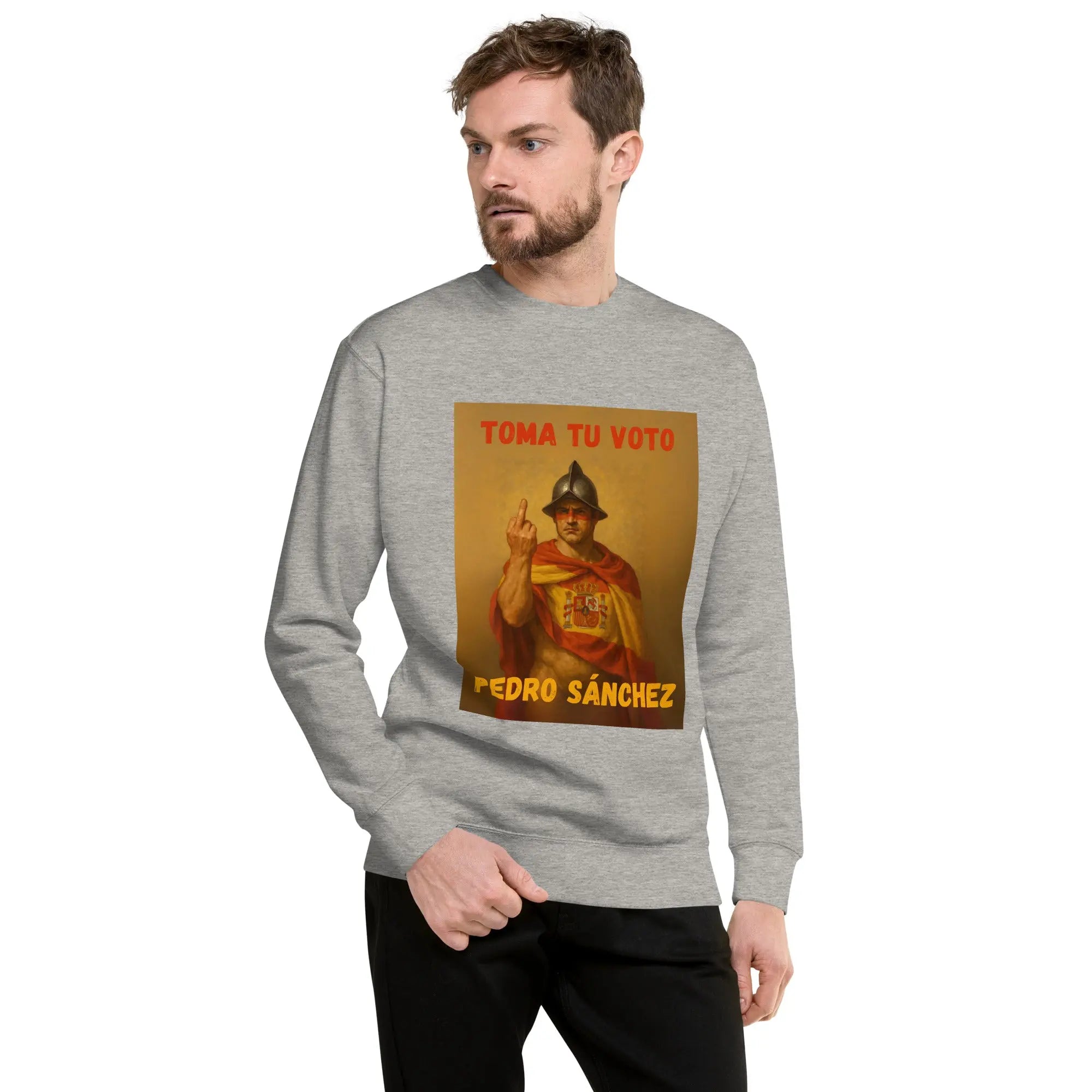 Comprar Sudadera "Toma tu voto Pedro Sánchez" Bandera España La Flamenca de Borgoña Patricia Muñoz VOX