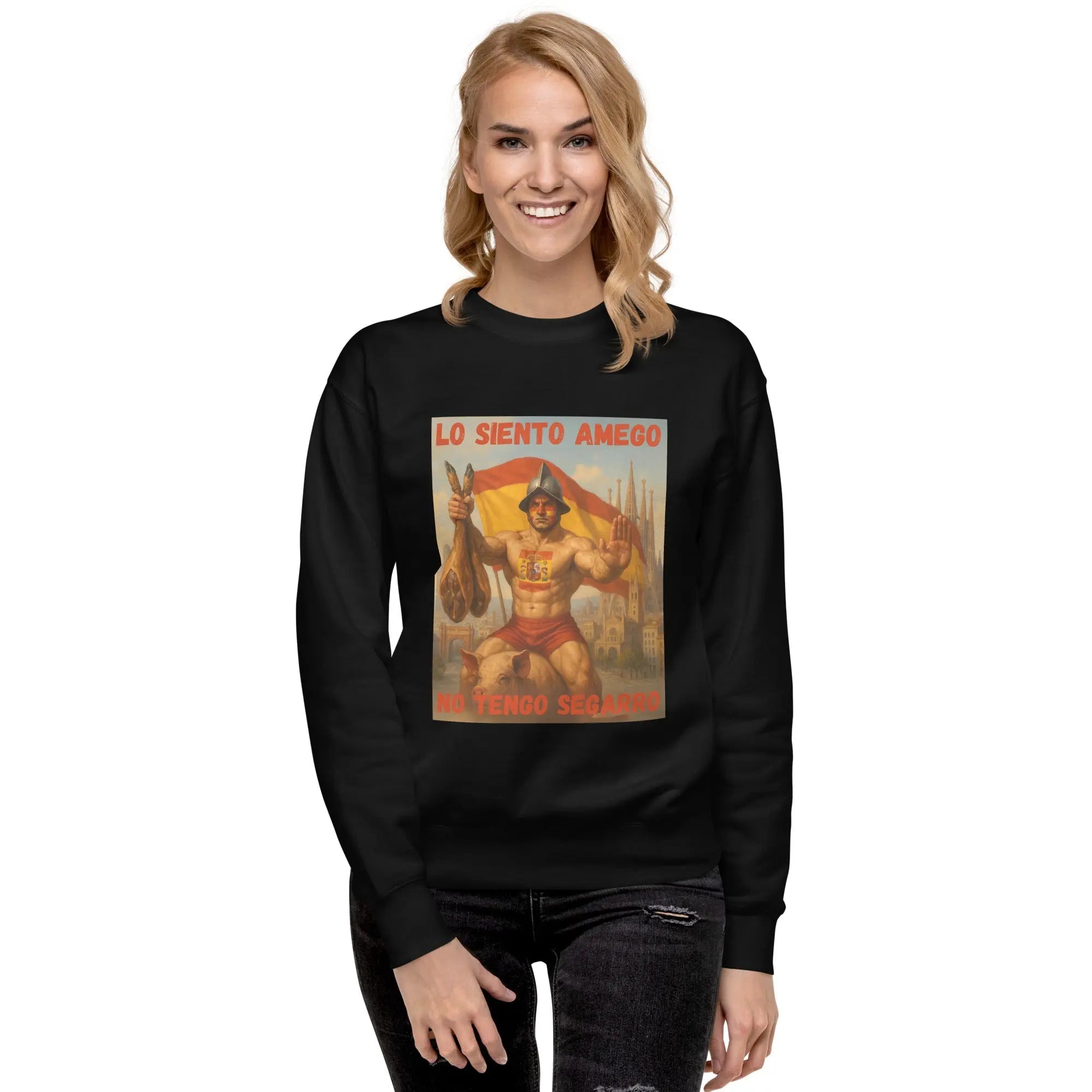 Comprar Sudadera gruesa unisex La Flamenca de Borgoña, Bandera de España, Cruz de Borgoña, Patricia Muñoz, VOX