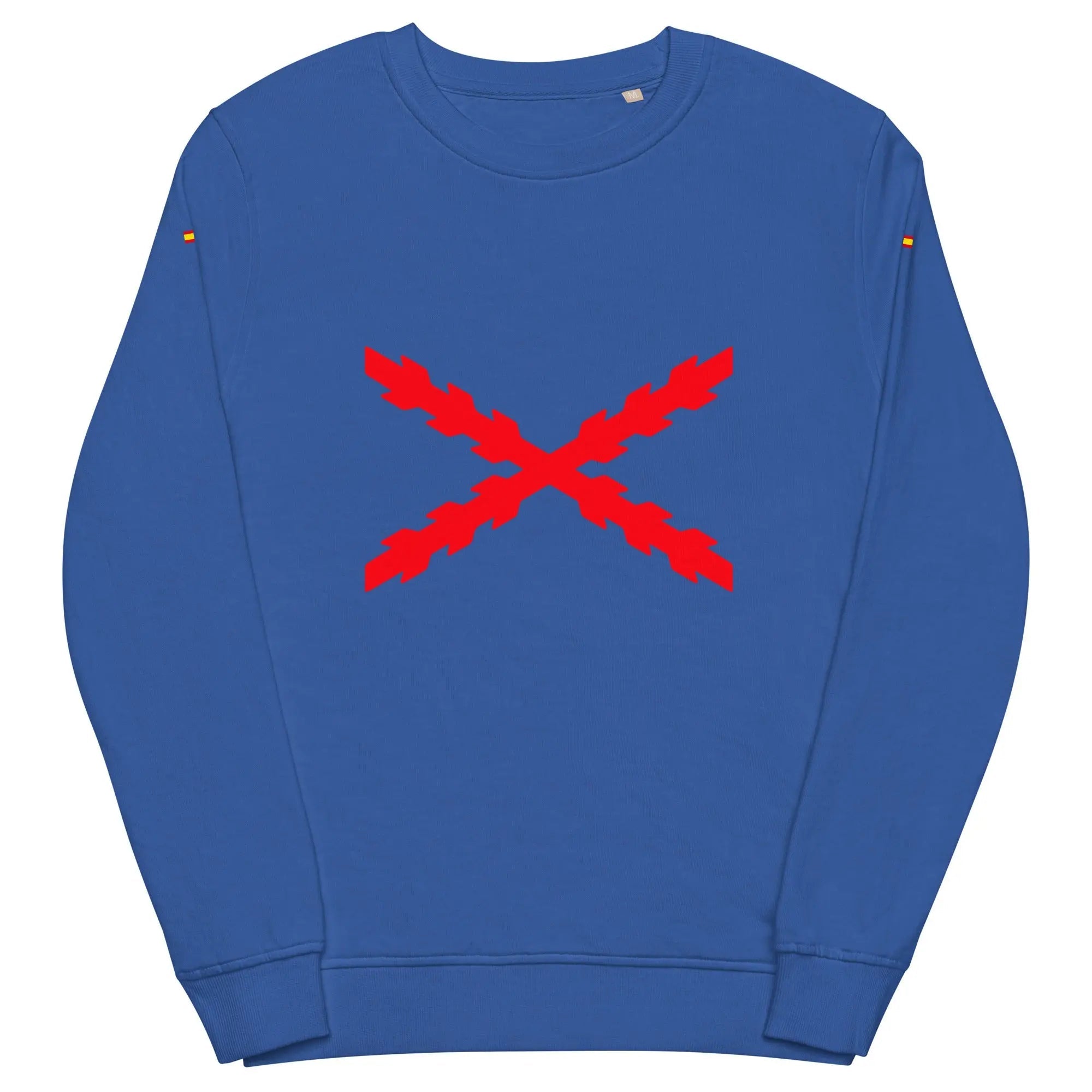 Comprar Sudadera orgánica unisex Cruz de Borgoña Bandera España La Flamenca de Borgoña Patricia Muñoz VOX