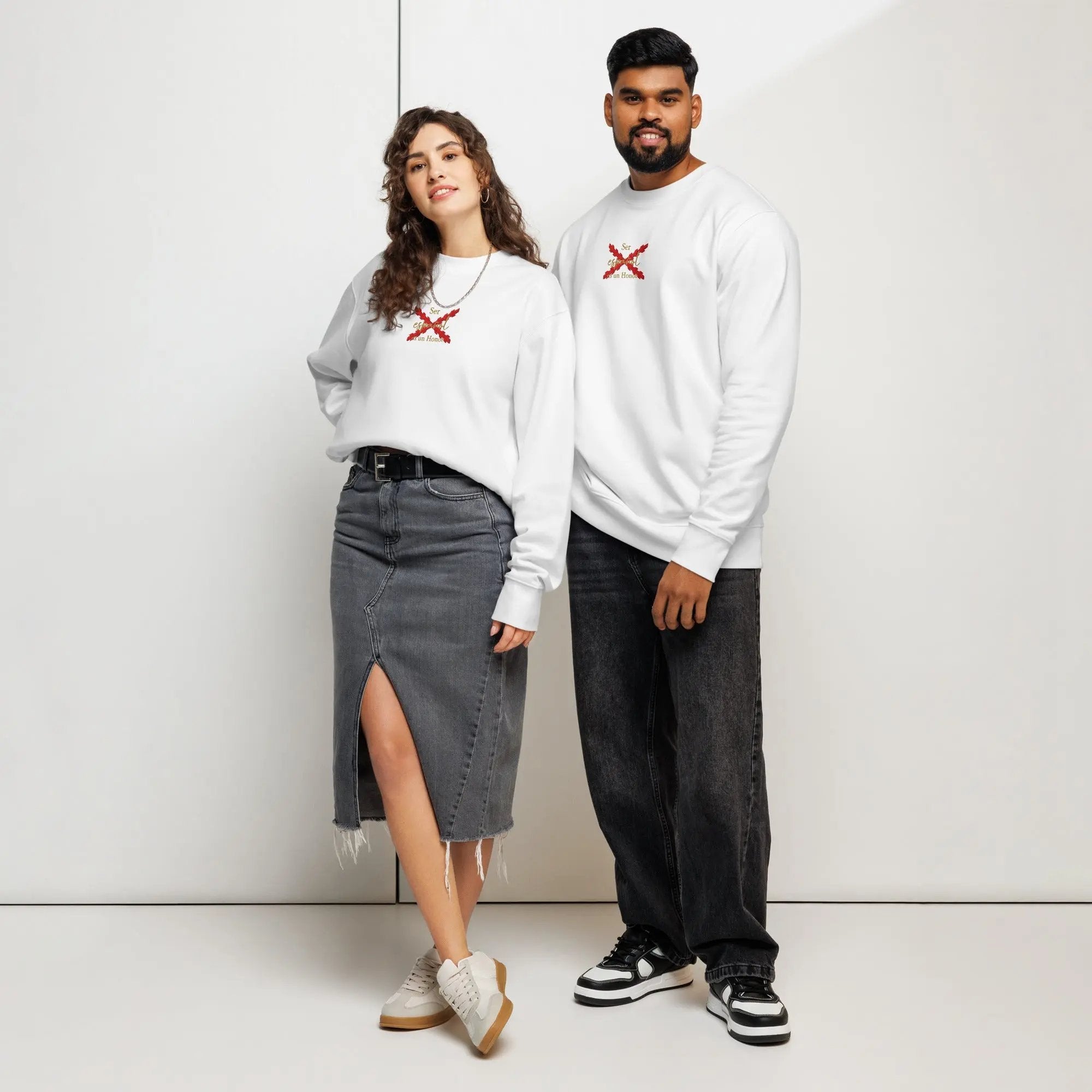 Comprar Sudadera orgánica unisex "Ser español es un Honor" La Flamenca de Borgoña Bandera España