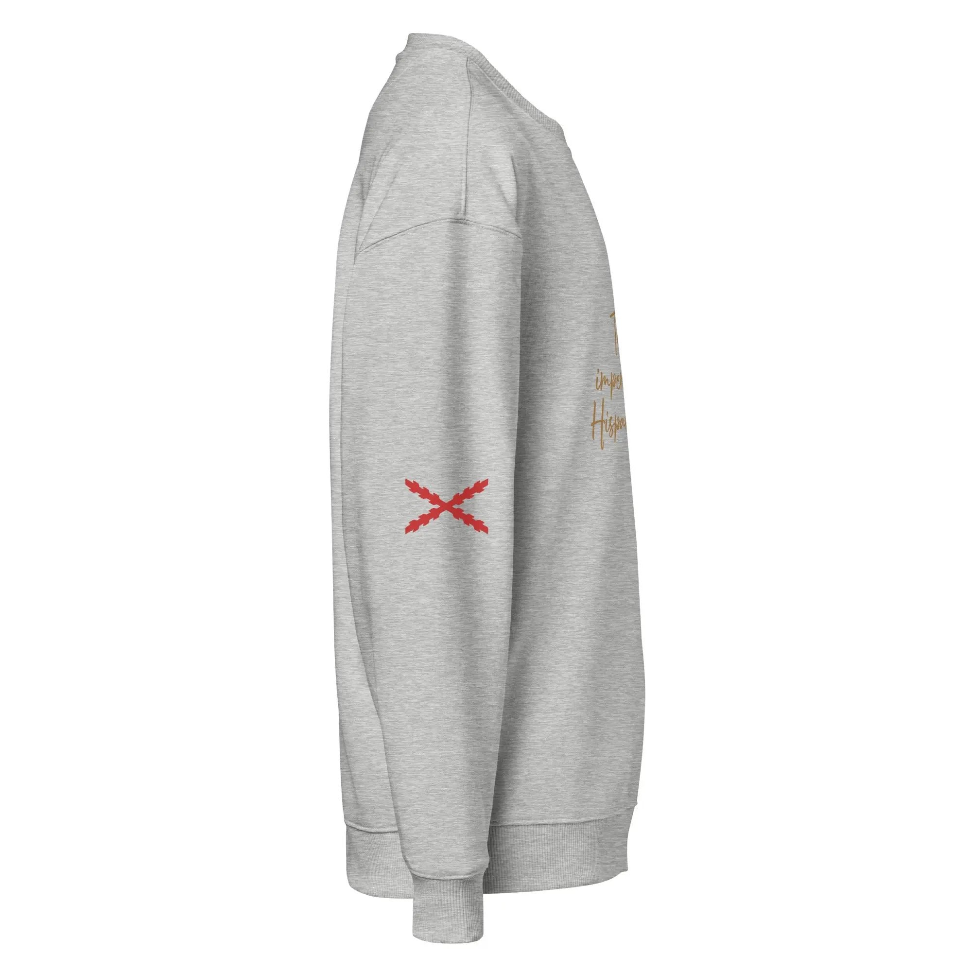 Comprar Sudadera oversize orgánica unisex "Tu regere imperio fluctus Hispane Memento" La Flamenca de Borgoña Bandera España