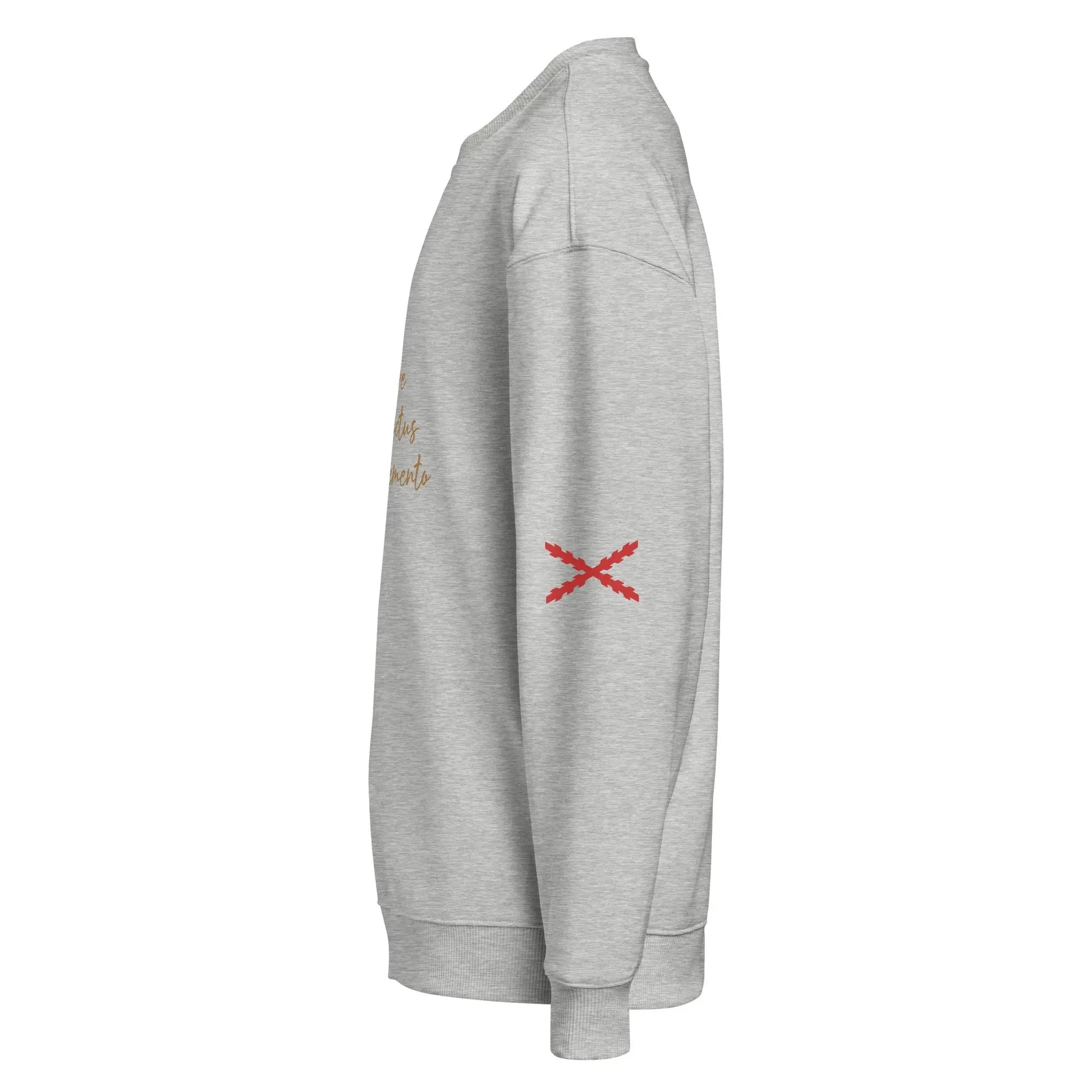 Comprar Sudadera oversize orgánica unisex "Tu regere imperio fluctus Hispane Memento" La Flamenca de Borgoña Bandera España