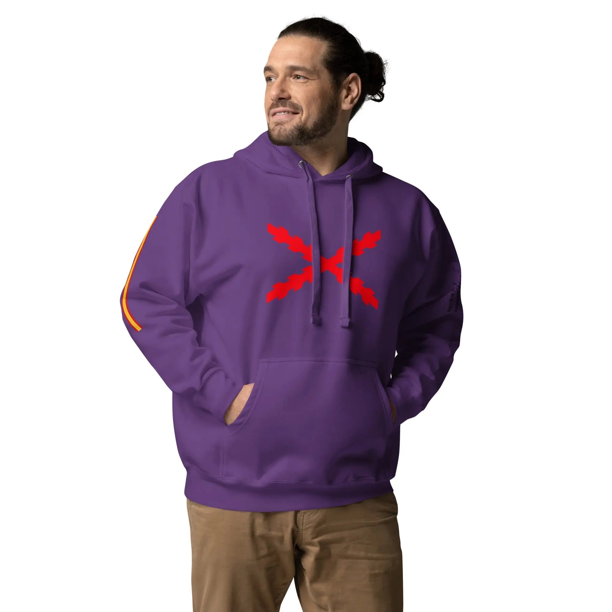 Comprar Sudadera unisex Tu Regere Imperio Fluctus Hispane Memento con capucha Bandera España La Flamenca de Borgoña Patricia Muñoz VOX