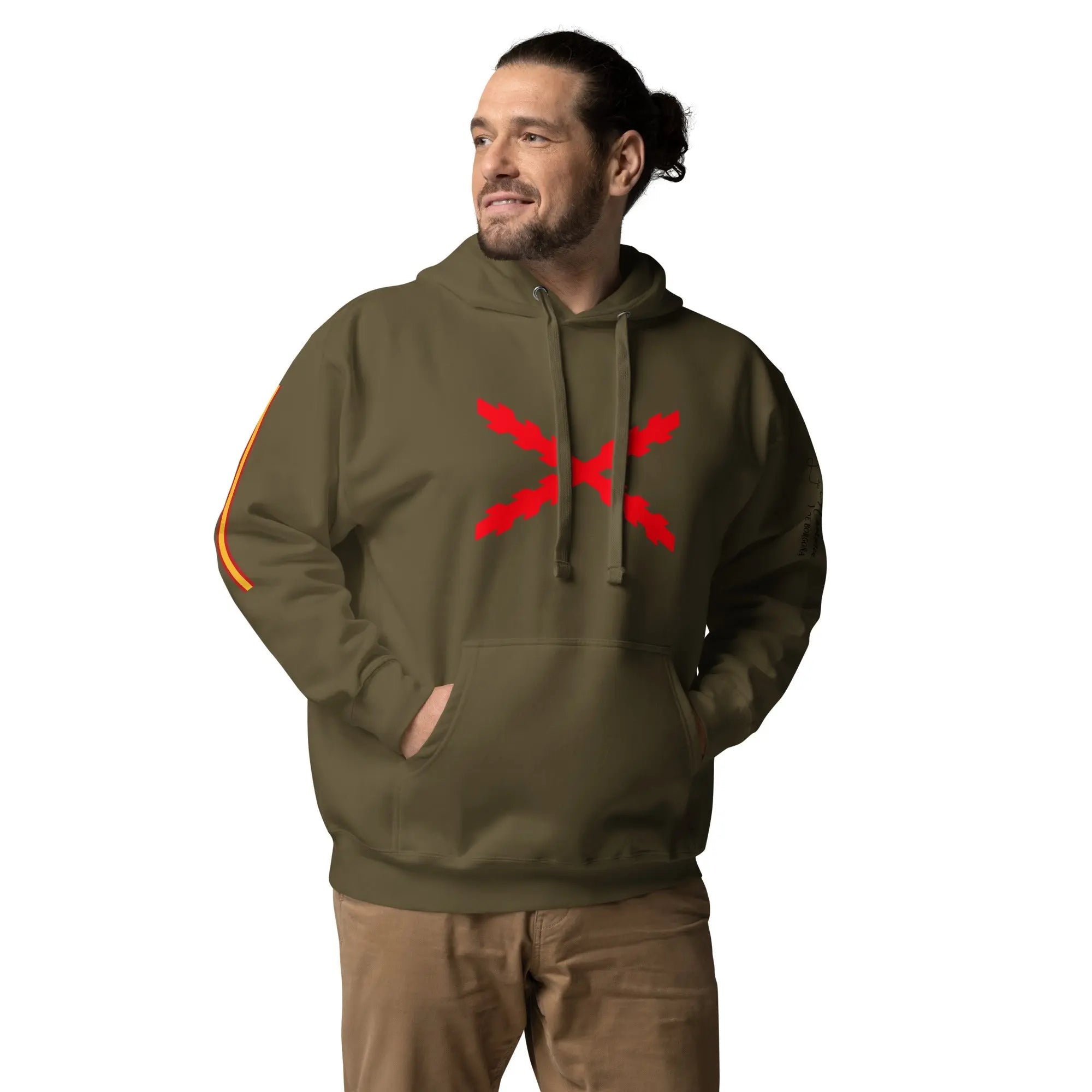 Comprar Sudadera unisex Tu Regere Imperio Fluctus Hispane Memento con capucha Bandera España La Flamenca de Borgoña Patricia Muñoz VOX