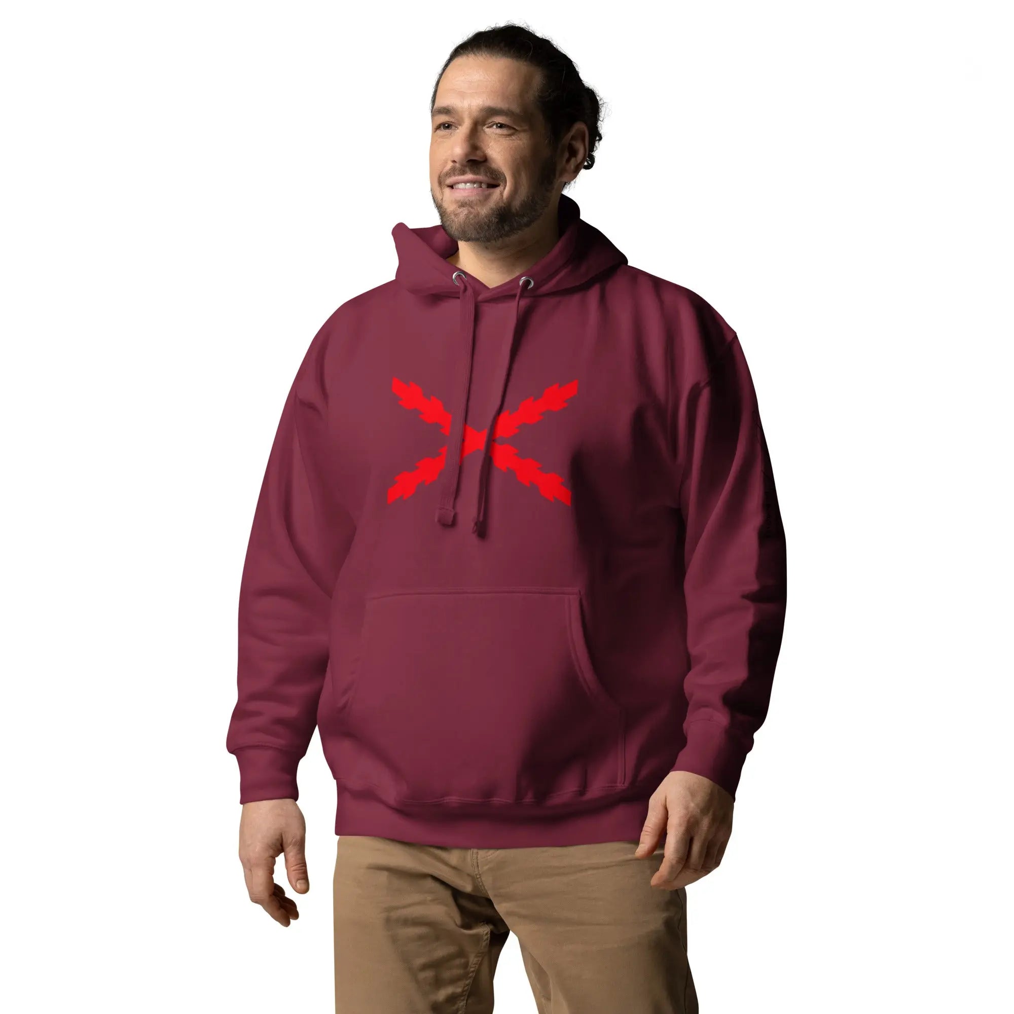 Comprar Sudadera unisex Tu Regere Imperio Fluctus Hispane Memento con capucha Bandera España La Flamenca de Borgoña Patricia Muñoz VOX