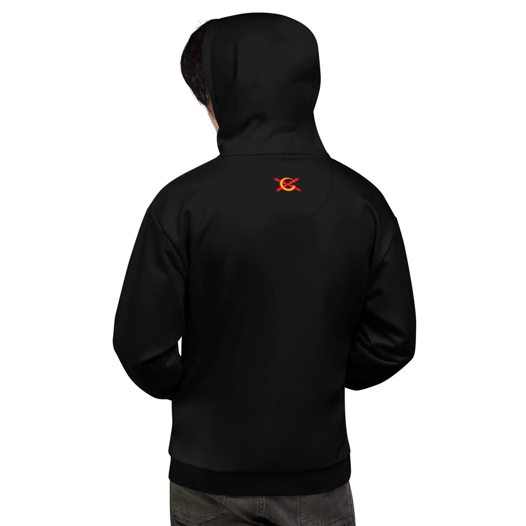 Comprar Sudadera unisex negra con Bandera de España Bandera España La Flamenca de Borgoña Patricia Muñoz VOX