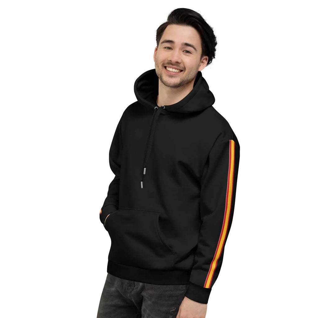 Comprar Sudadera unisex negra con Bandera de España Bandera España La Flamenca de Borgoña Patricia Muñoz VOX