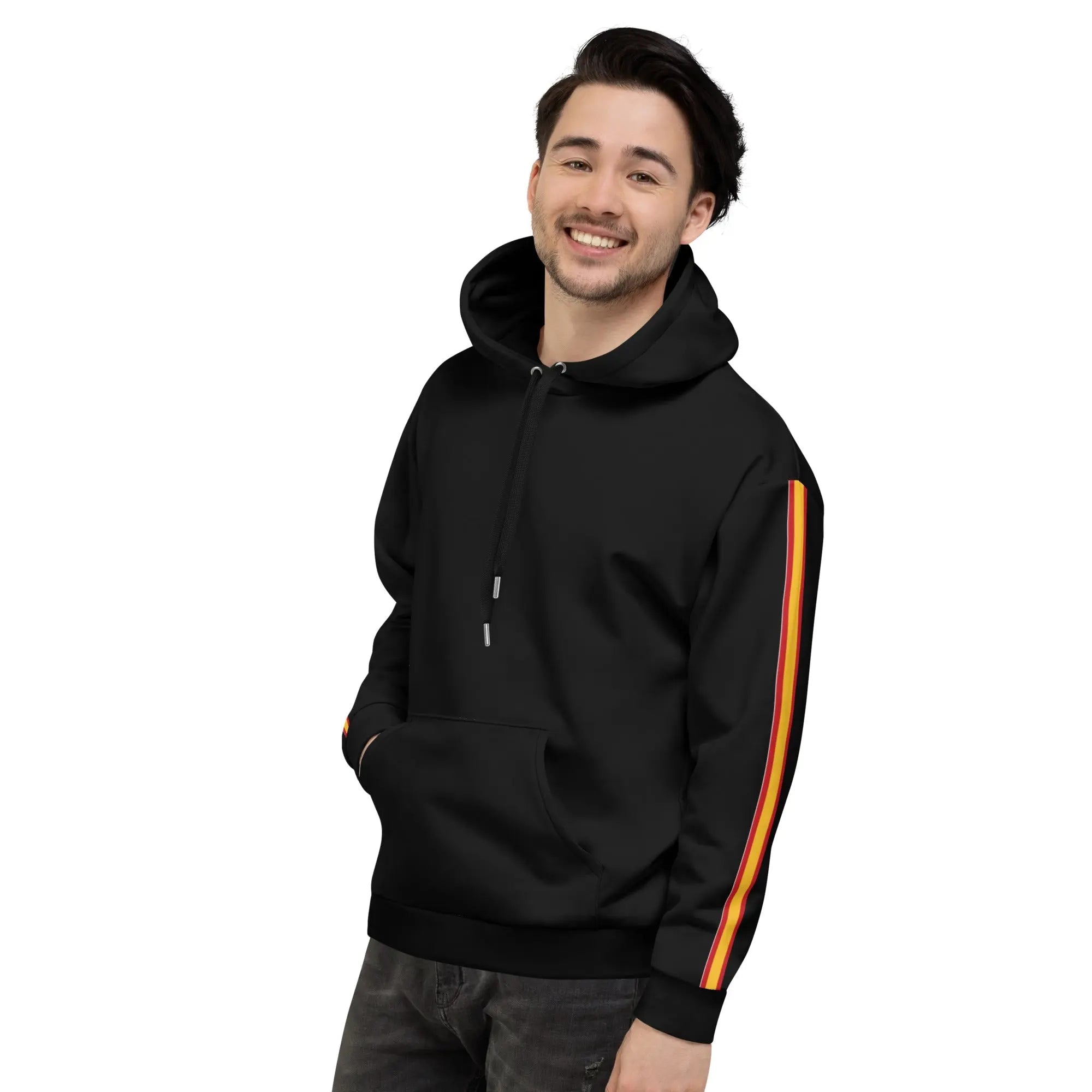 Comprar Sudadera unisex negra con Bandera de España Bandera España La Flamenca de Borgoña Patricia Muñoz VOX