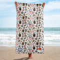Comprar Toalla iconos del mar - Colección Alta Mar IV Bandera España La Flamenca de Borgoña Patricia Muñoz VOX