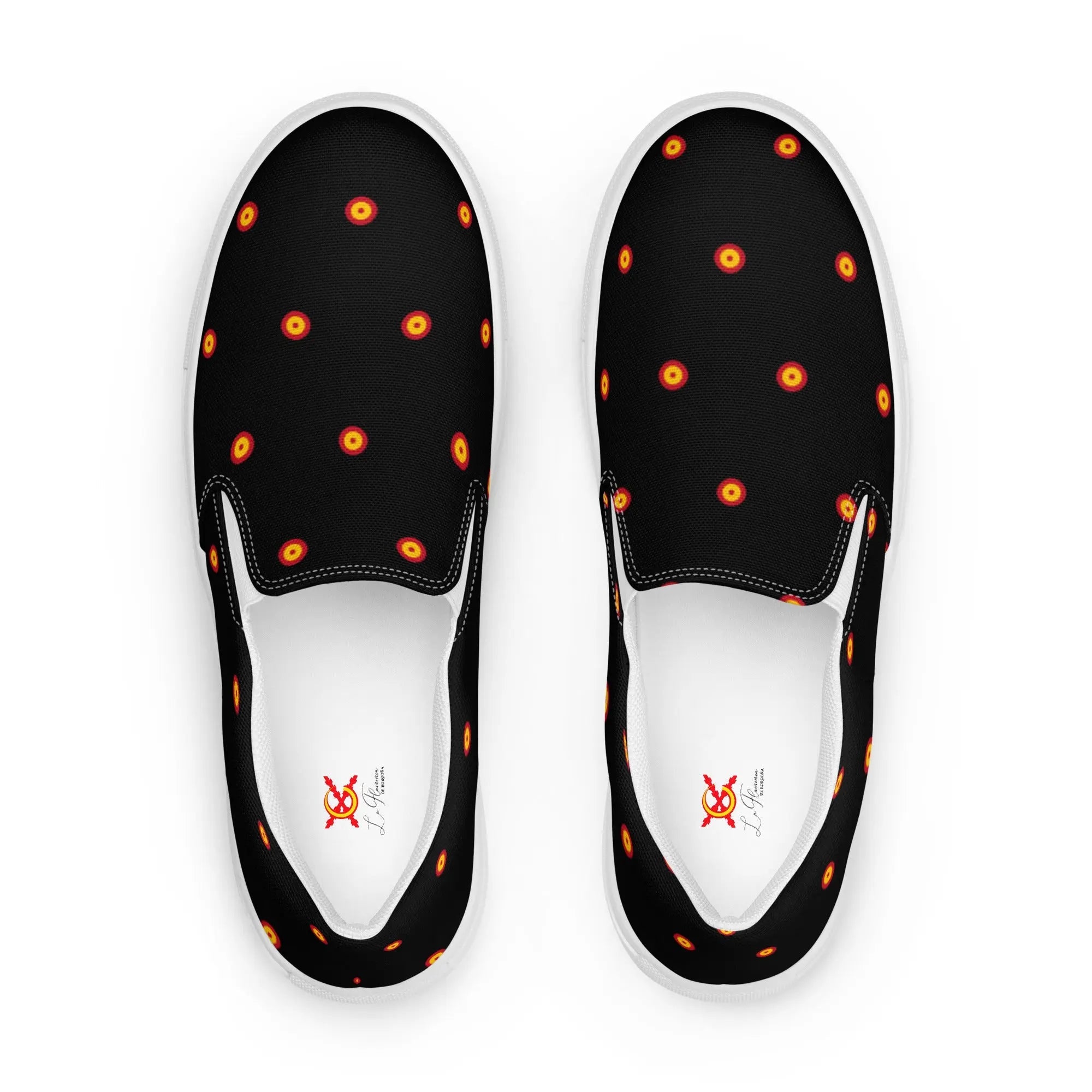Comprar Zapatillas Escarapela hombre negra Bandera España La Flamenca de Borgoña Patricia Muñoz VOX