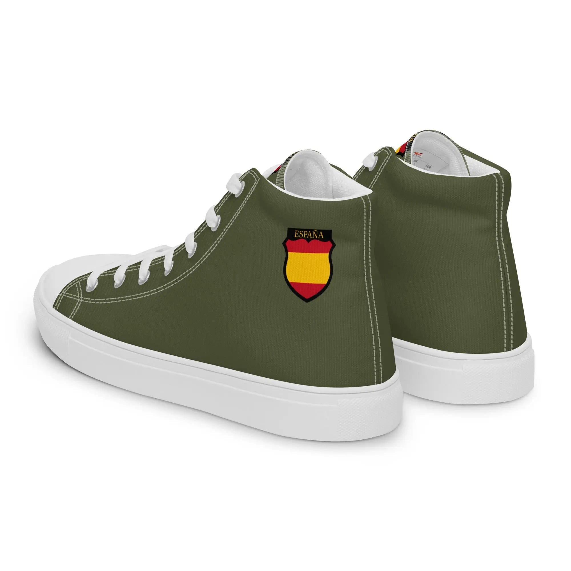 Comprar Zapatillas División Azul de lona de caña alta para hombre Bandera España La Flamenca de Borgoña Patricia Muñoz VOX