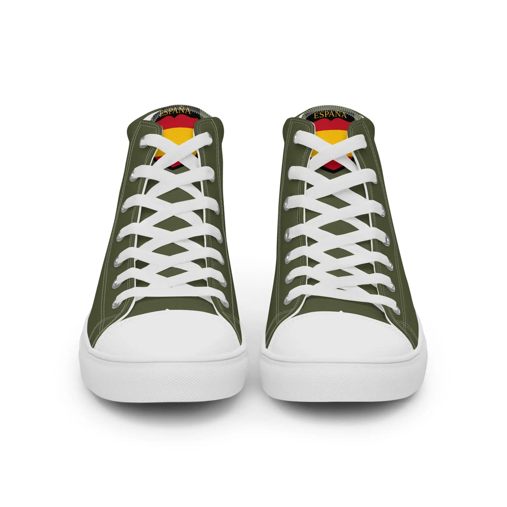 Comprar Zapatillas División Azul de lona de caña alta para hombre Bandera España La Flamenca de Borgoña Patricia Muñoz VOX