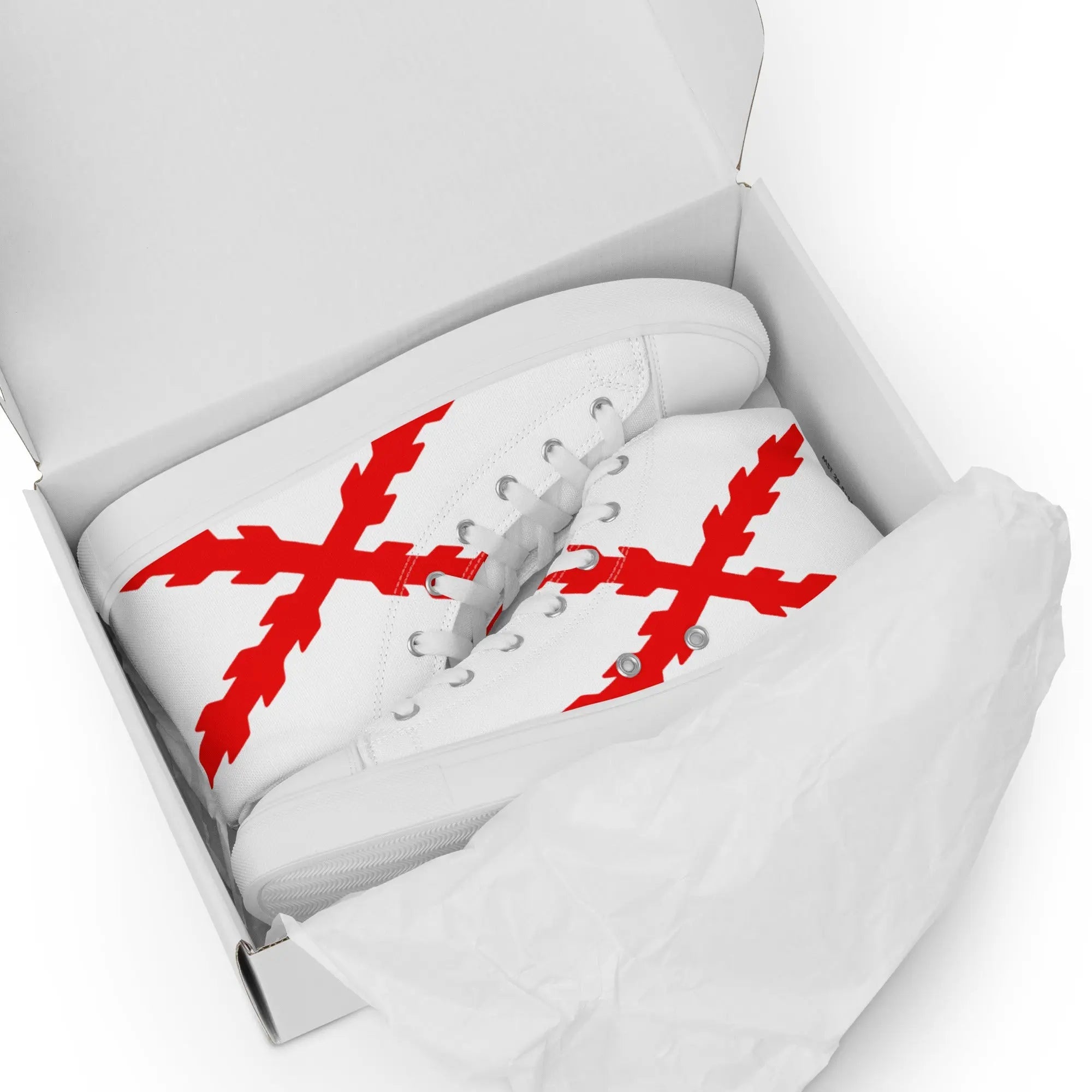 Comprar Zapatillas lona alta Cruz de Borgoña grande Bandera España La Flamenca de Borgoña Patricia Muñoz VOX