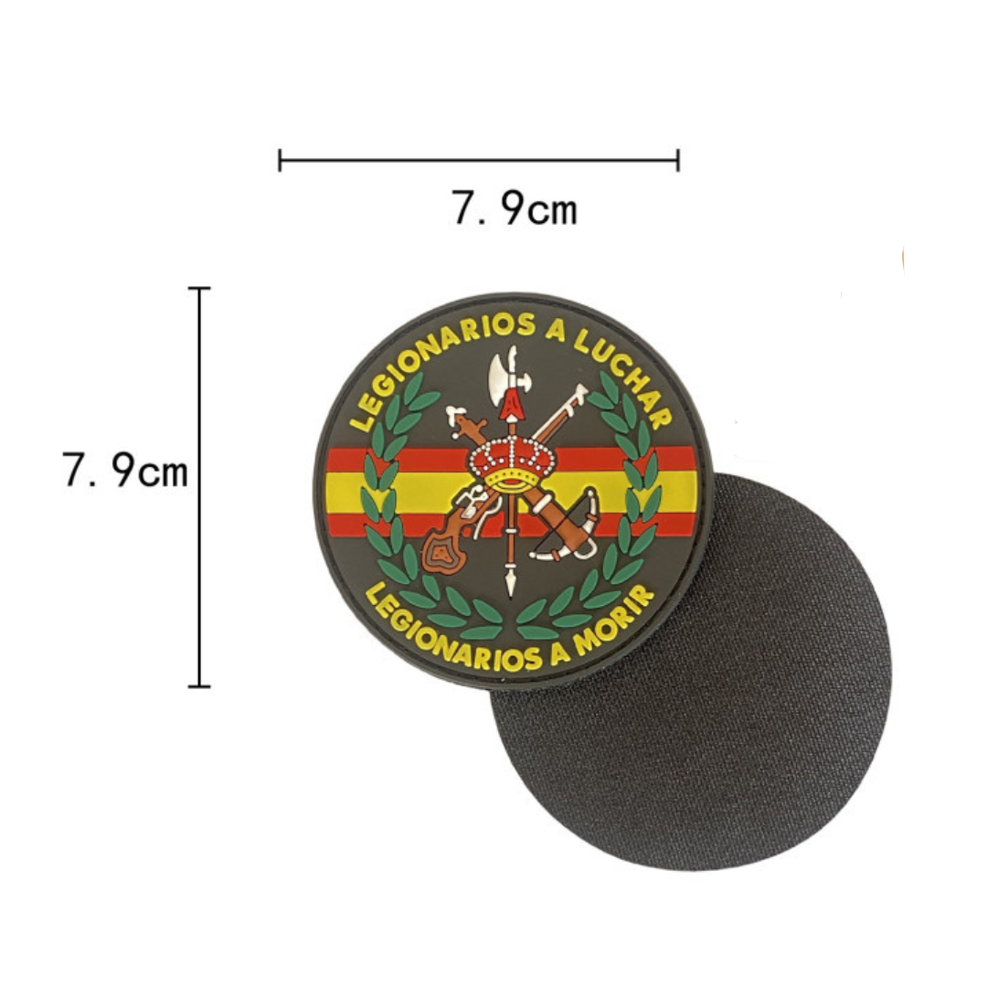 Parche PVC con Velcro Legion Negro 8x8cm