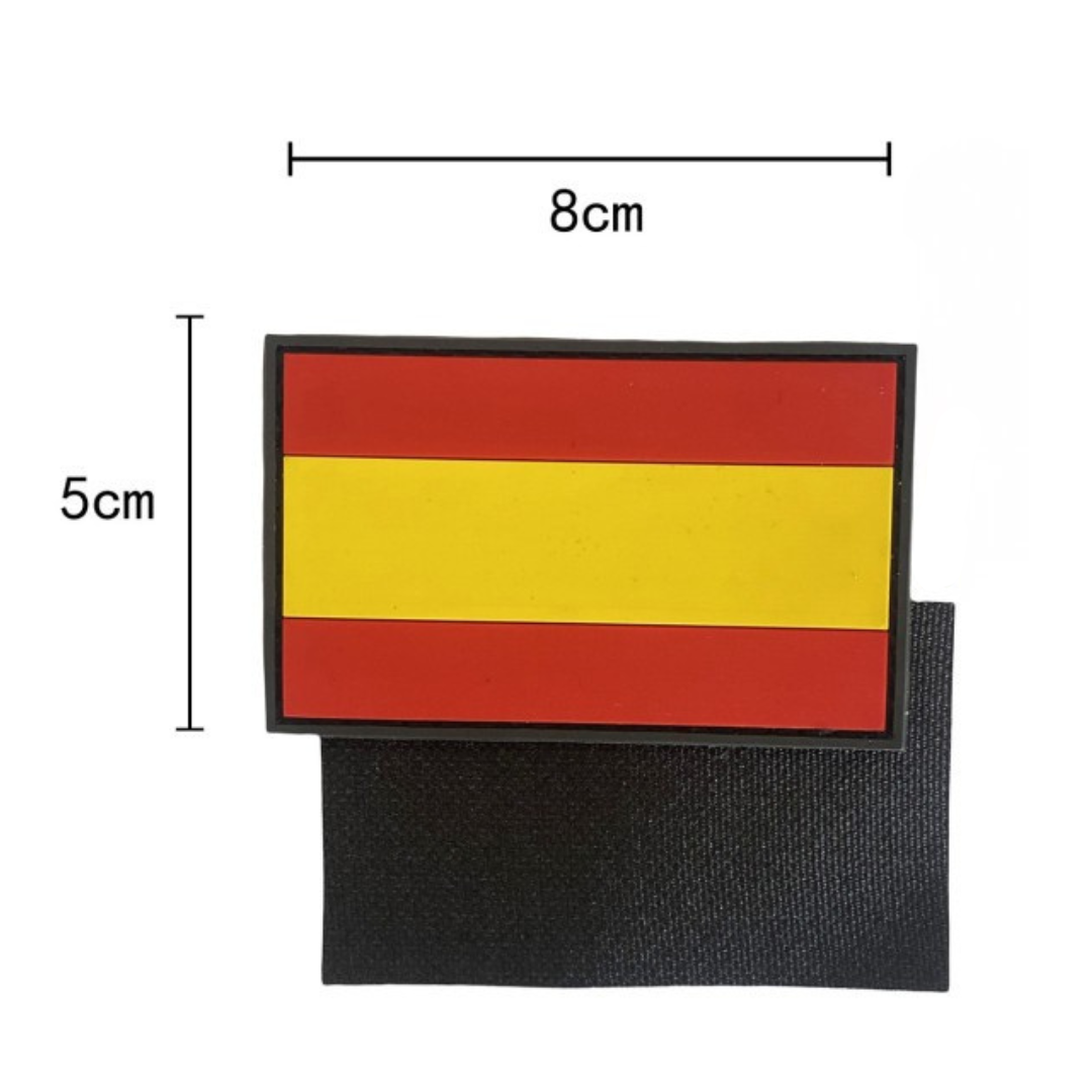 Parche PVC con Velcro España sin escudo 8x5cm