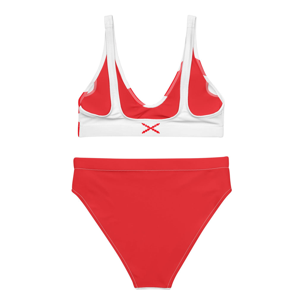 Bikini reciclado talle alto Cruz de Borgoña - LaFlamencadeBorgoña