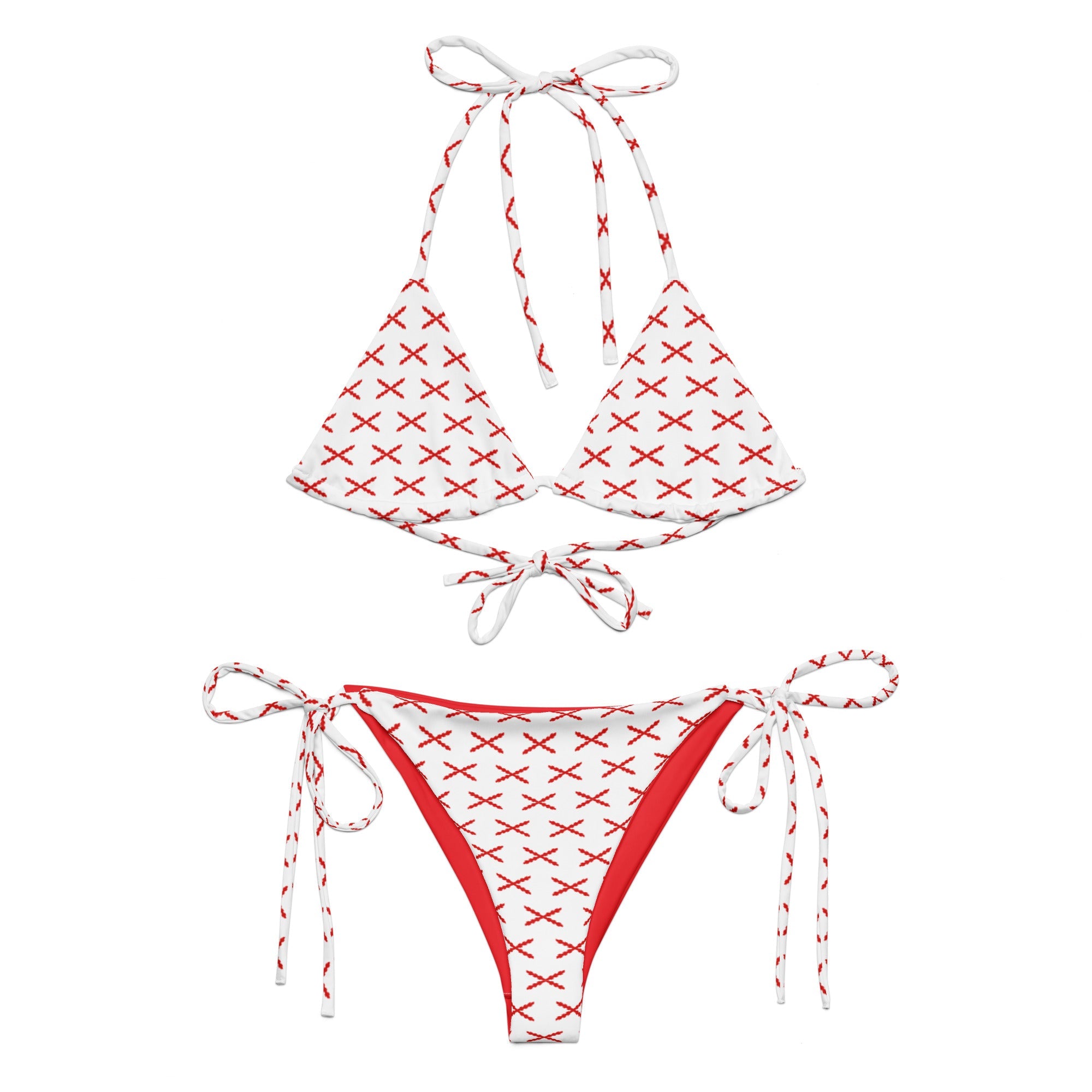 Bikini de triángulo Cruz de Borgoña mosaico - LaFlamencadeBorgoña