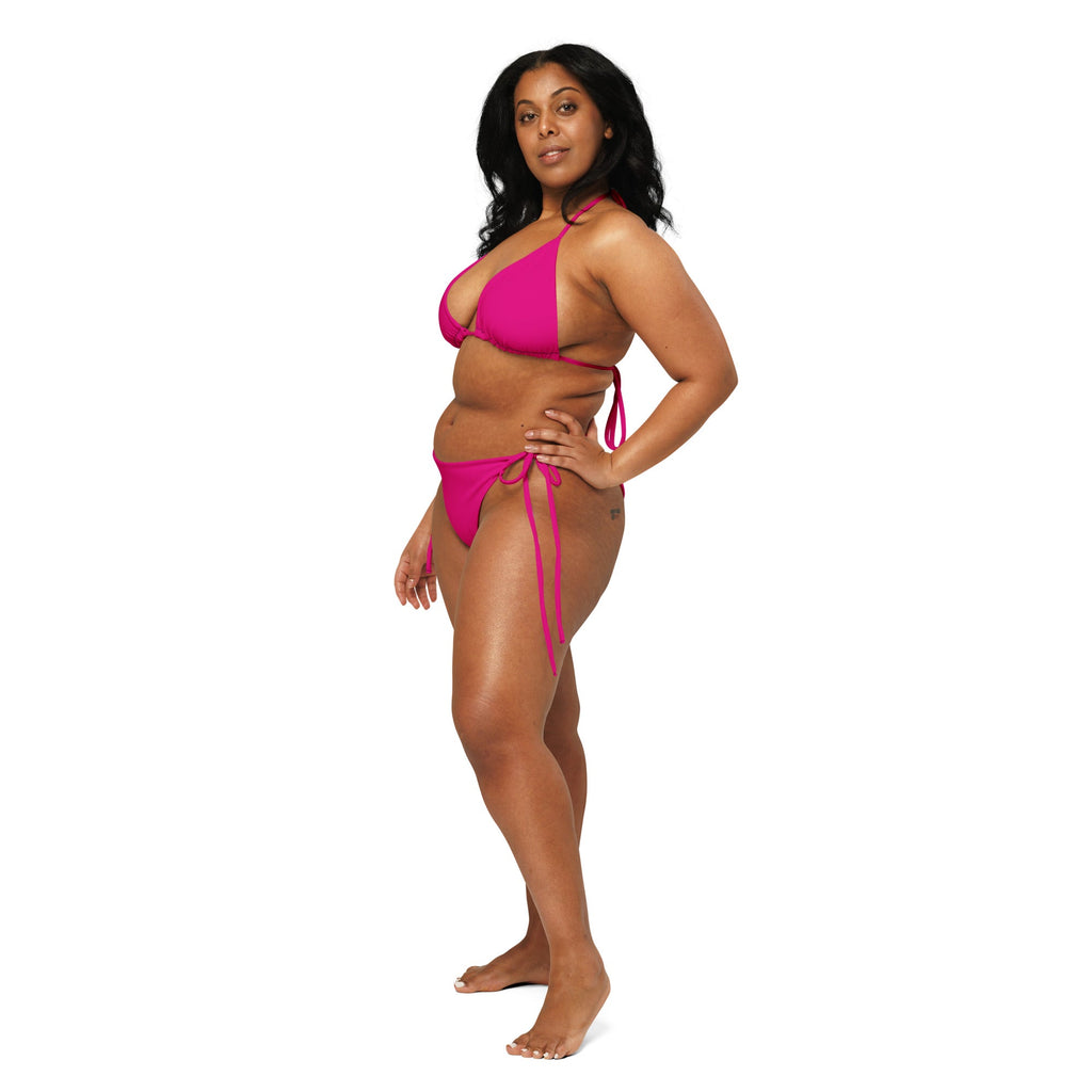 Comprar Bikini de triángulo Fucsia rosa capote Bandera España La Flamenca de Borgoña Patricia Muñoz VOX