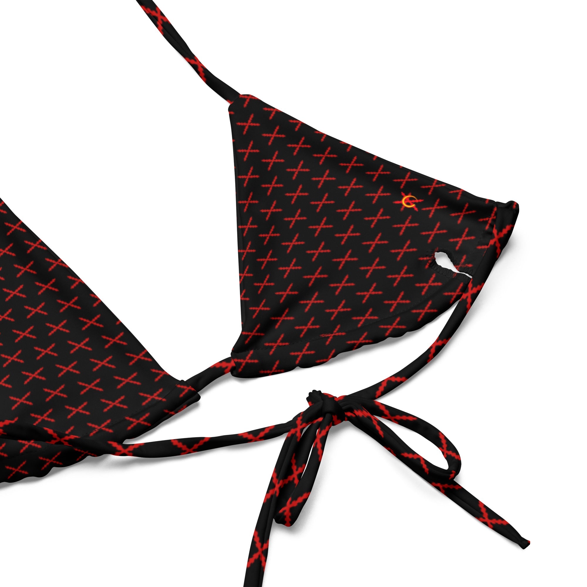 Bikini de triángulo Cruz de Borgoña mosaico - LaFlamencadeBorgoña