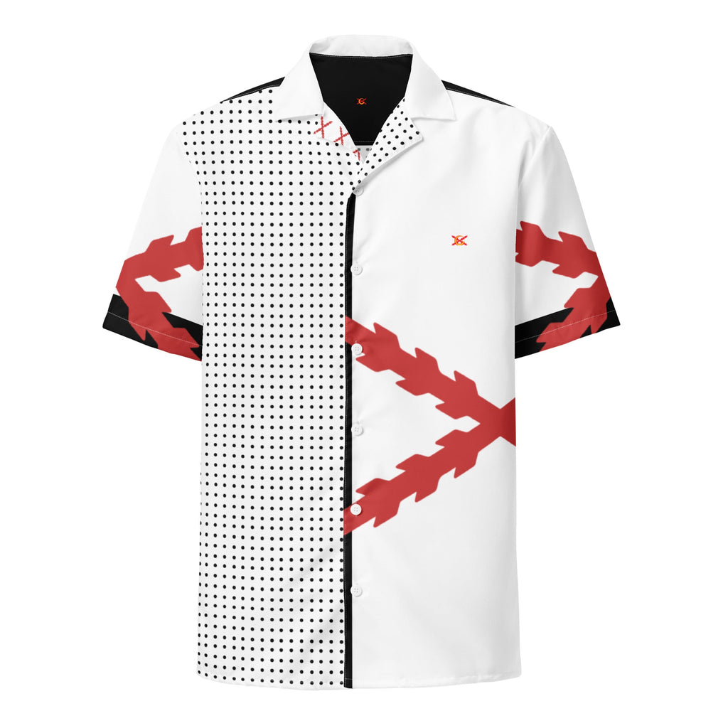 Comprar Camisa Cruz de Borgoña y Lunares manga corta unisex Bandera España La Flamenca de Borgoña Patricia Muñoz VOX