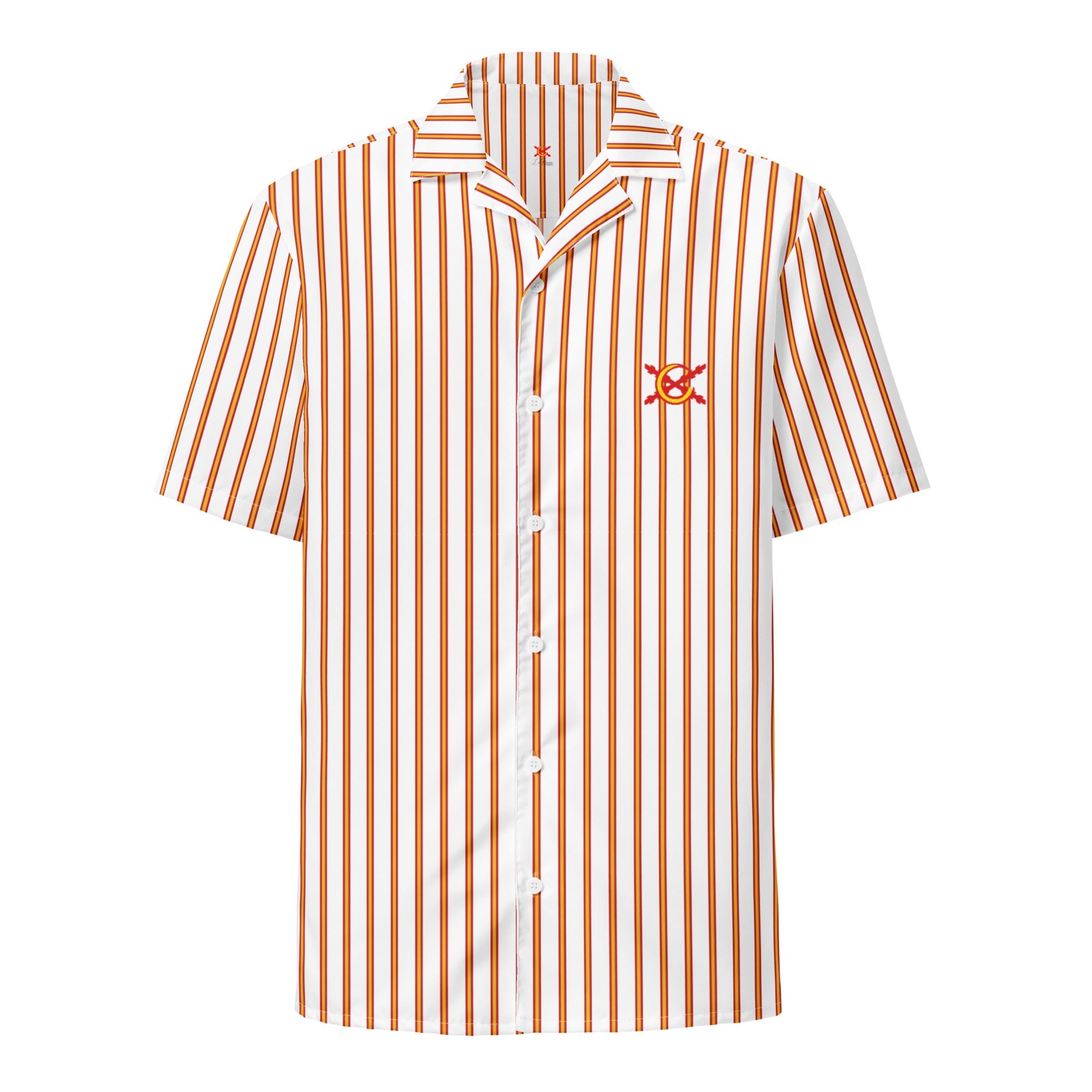 Camisa Bandera España líneas manga corta unisex - LaFlamencadeBorgoña