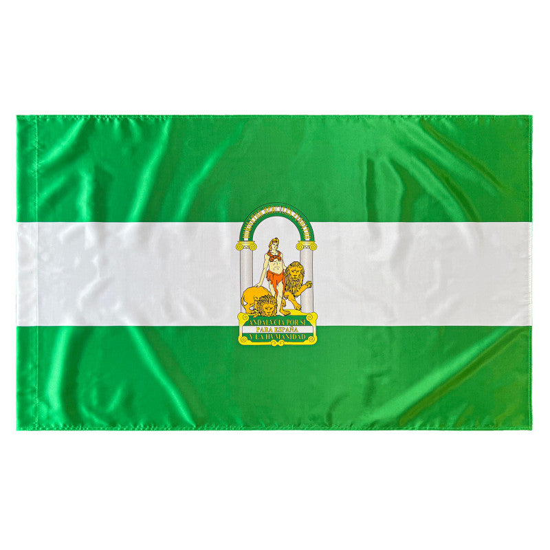 Bandera de Andalucía 150x90 cm Satén