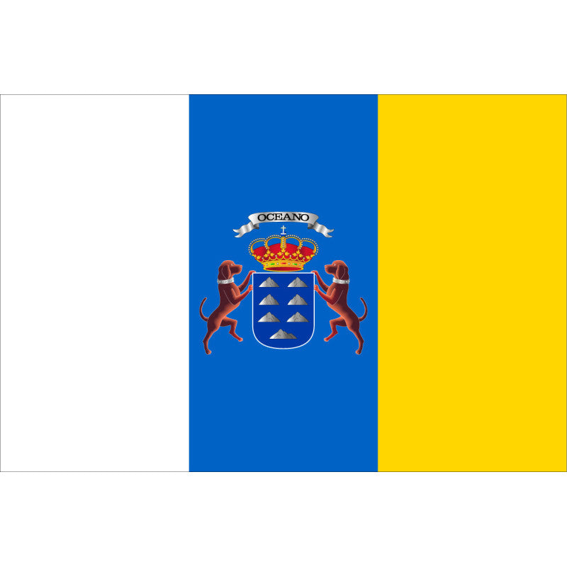 Bandera de Canarias 150x90 cm Poliéster
