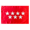Bandera de la Comunidad de Madrid con 2 Ojales metálicos 60x90 cm Satén