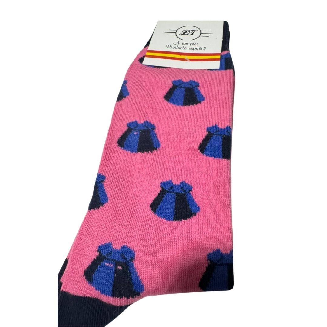 Calcetines taurinos rosa capote - LaFlamencadeBorgoña