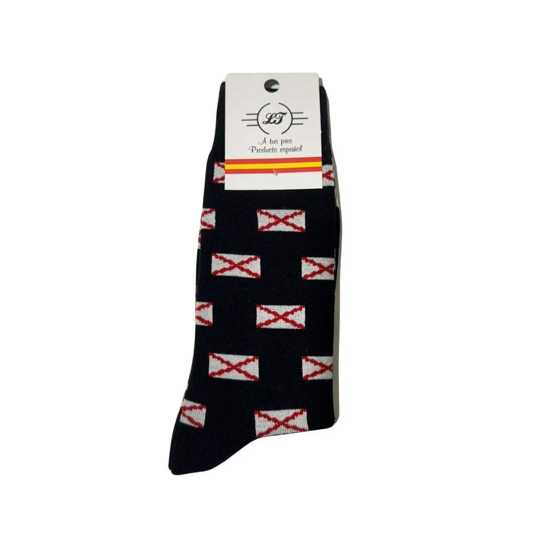 Comprar Calcetines Cruz de Borgoña negro - talla única Bandera España La Flamenca de Borgoña Patricia Muñoz VOX