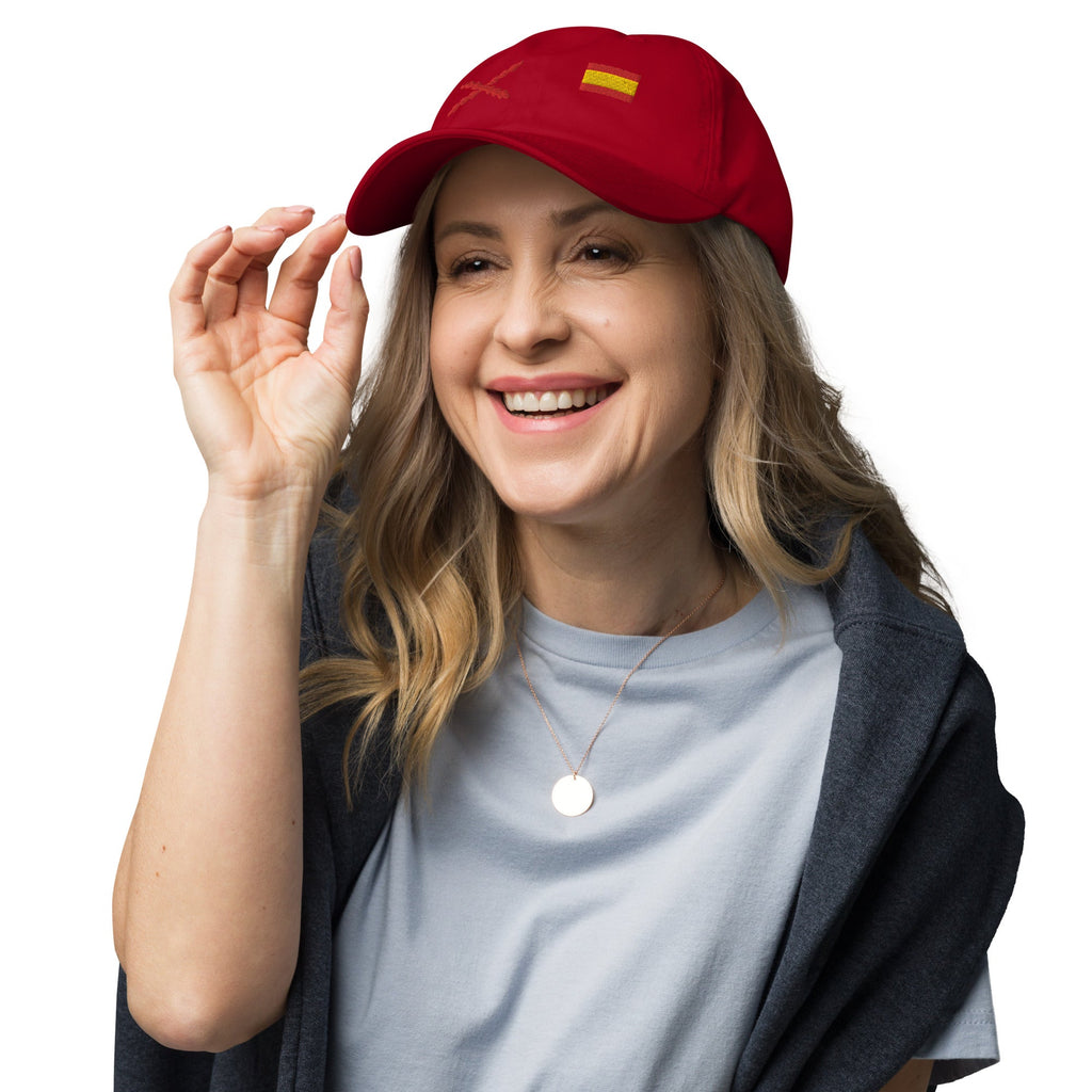 Gorra Cruz de Borgoña y Bandera España - LaFlamencadeBorgoña