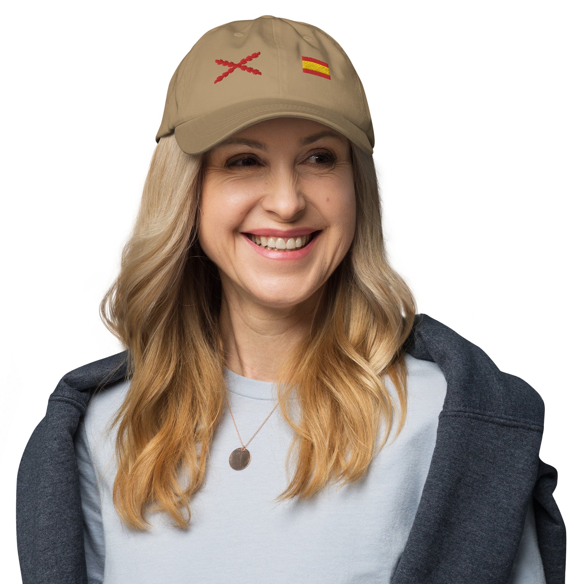 Gorra Cruz de Borgoña y Bandera España - LaFlamencadeBorgoña