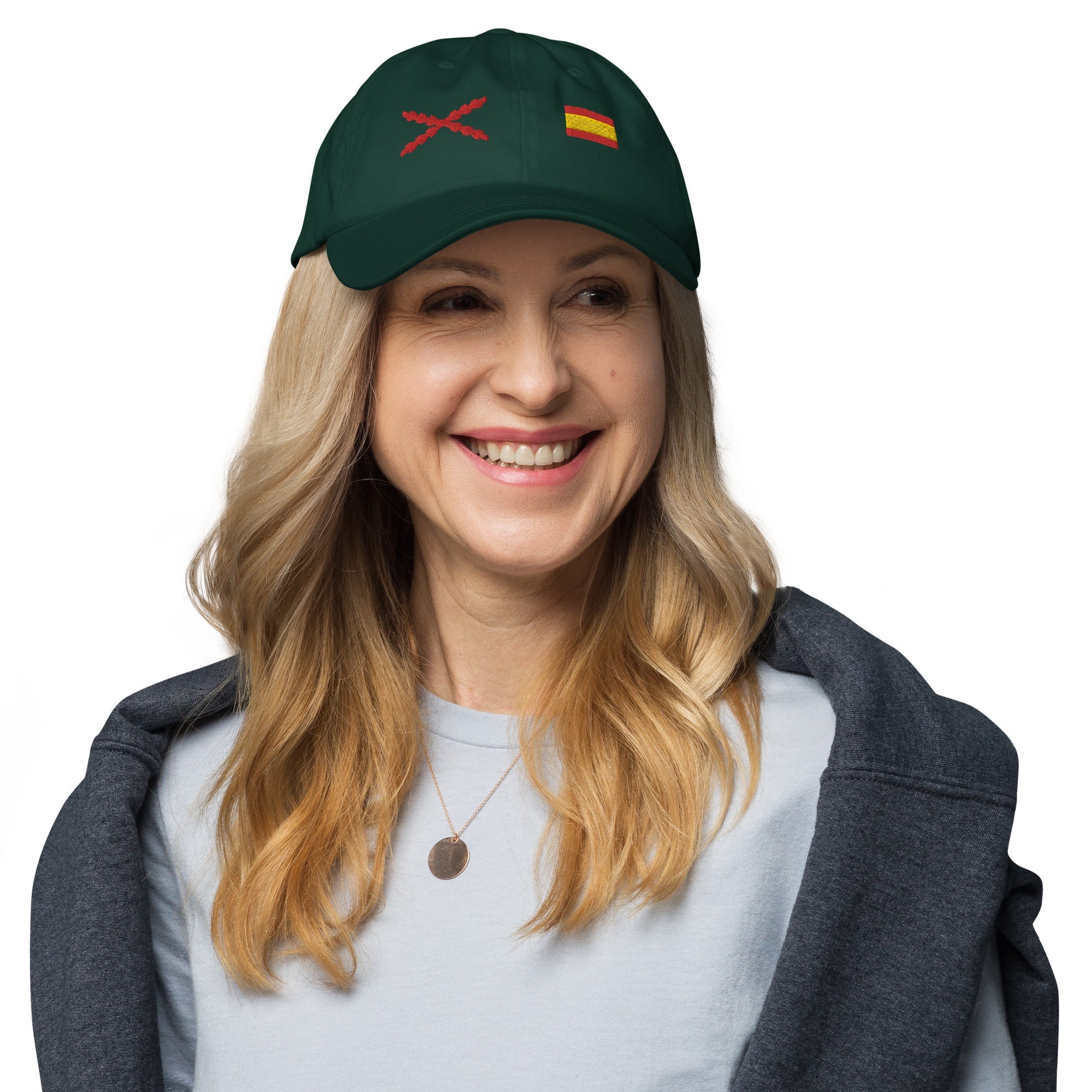 Gorra Cruz de Borgoña y Bandera España - LaFlamencadeBorgoña