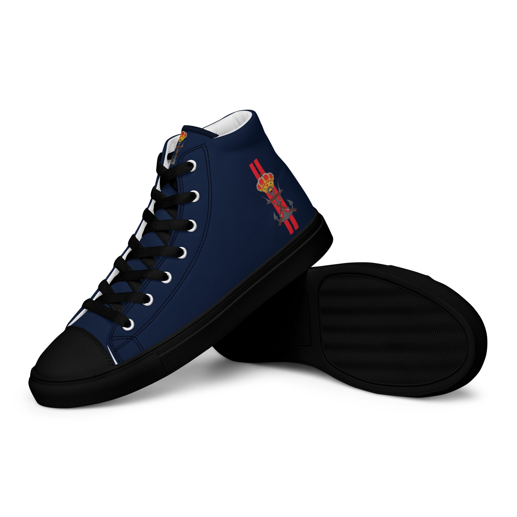 Zapatillas Infantería de Marina de lona de caña alta para hombre - LaFlamencadeBorgoña
